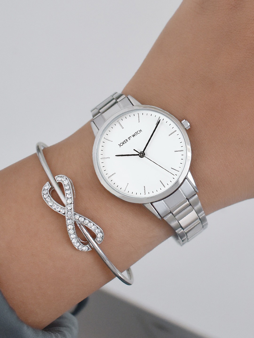 

JOKER & WITCH Women Watch Gift Set, Silver