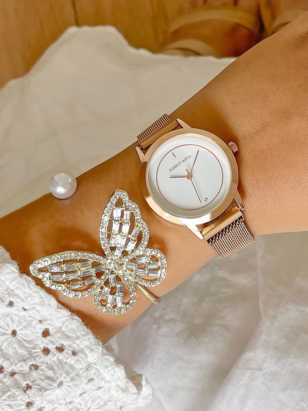 

JOKER & WITCH Women Watch Gift Set JWBS711, Rose gold