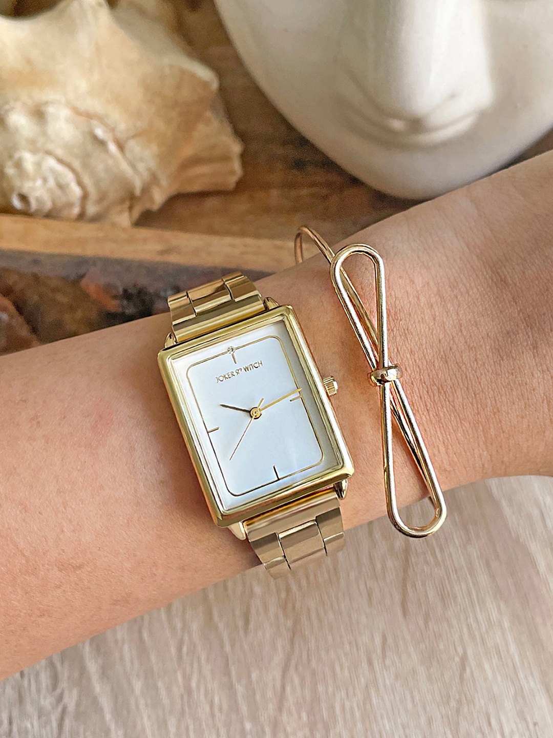 

JOKER & WITCH Women Watch Gift Set, Gold