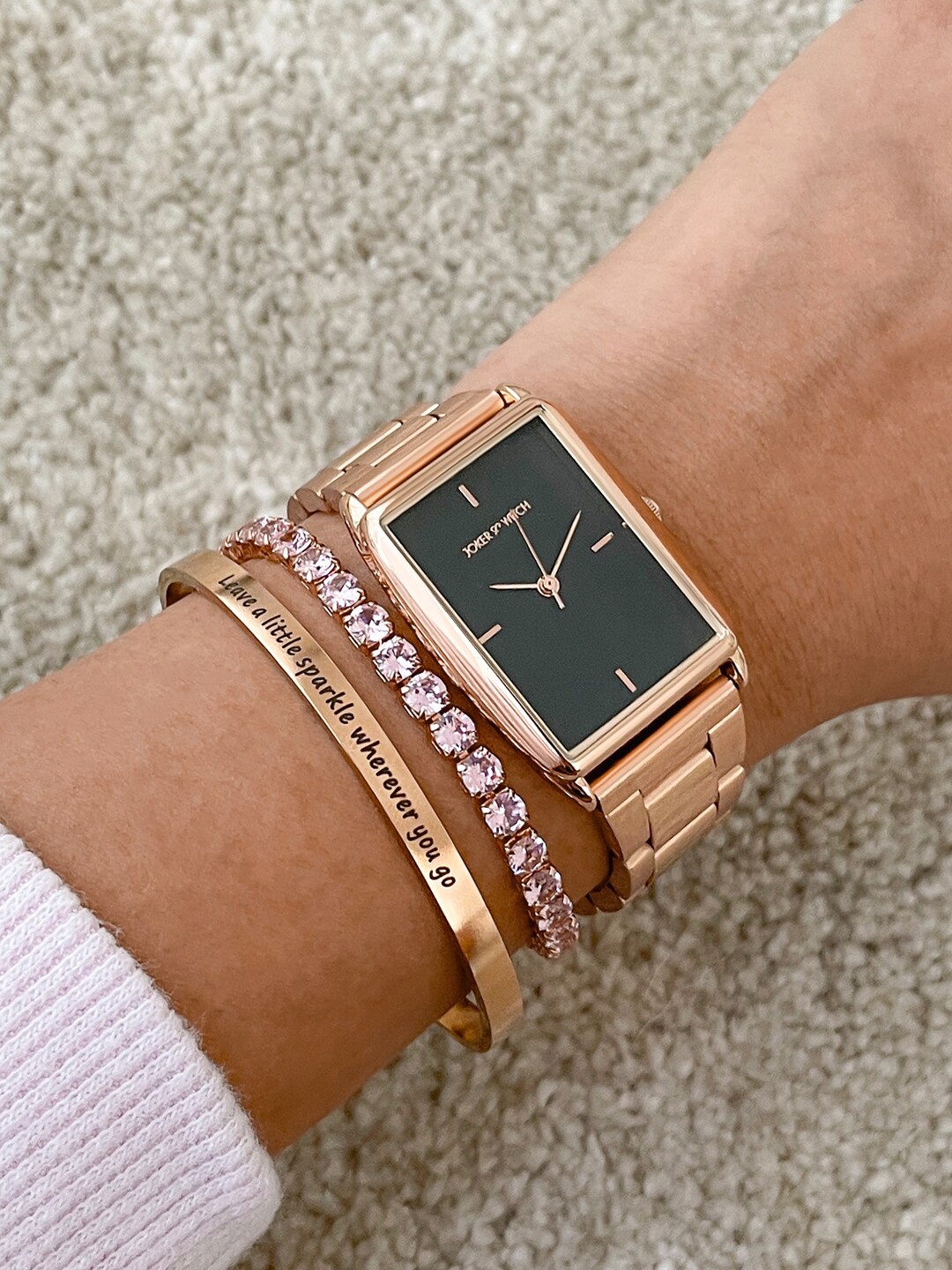 

JOKER & WITCH Women Watch Gift Set, Rose gold
