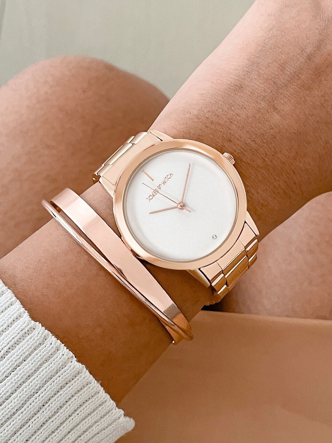 

JOKER & WITCH Women Watch Gift Set, Rose gold