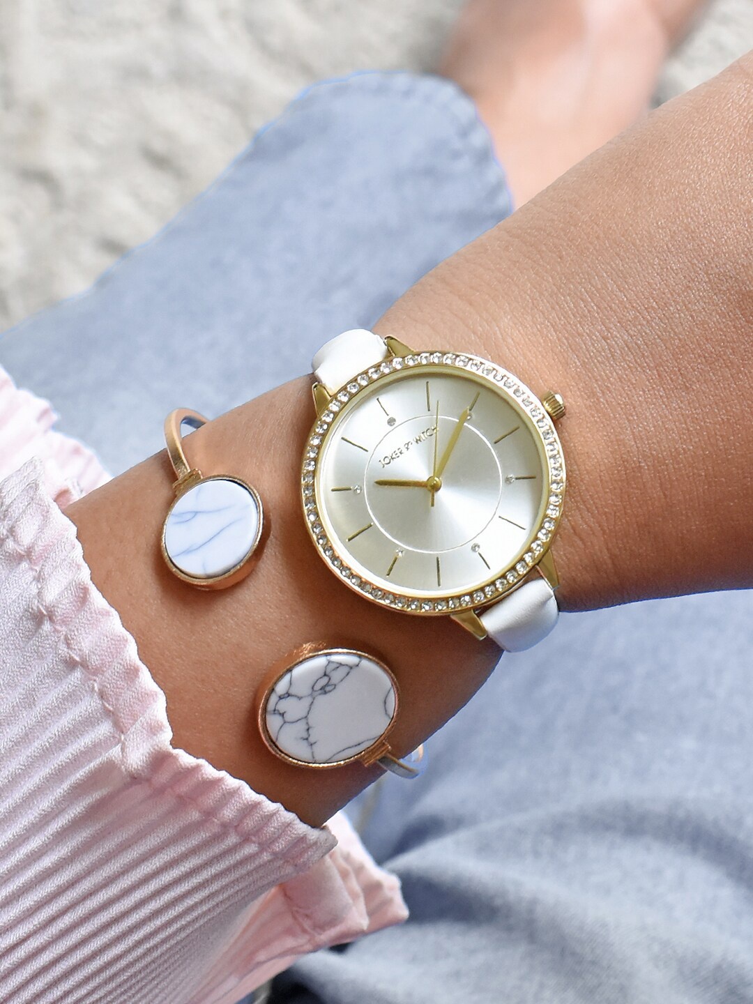 

JOKER & WITCH Women Watch Gift Set, Gold