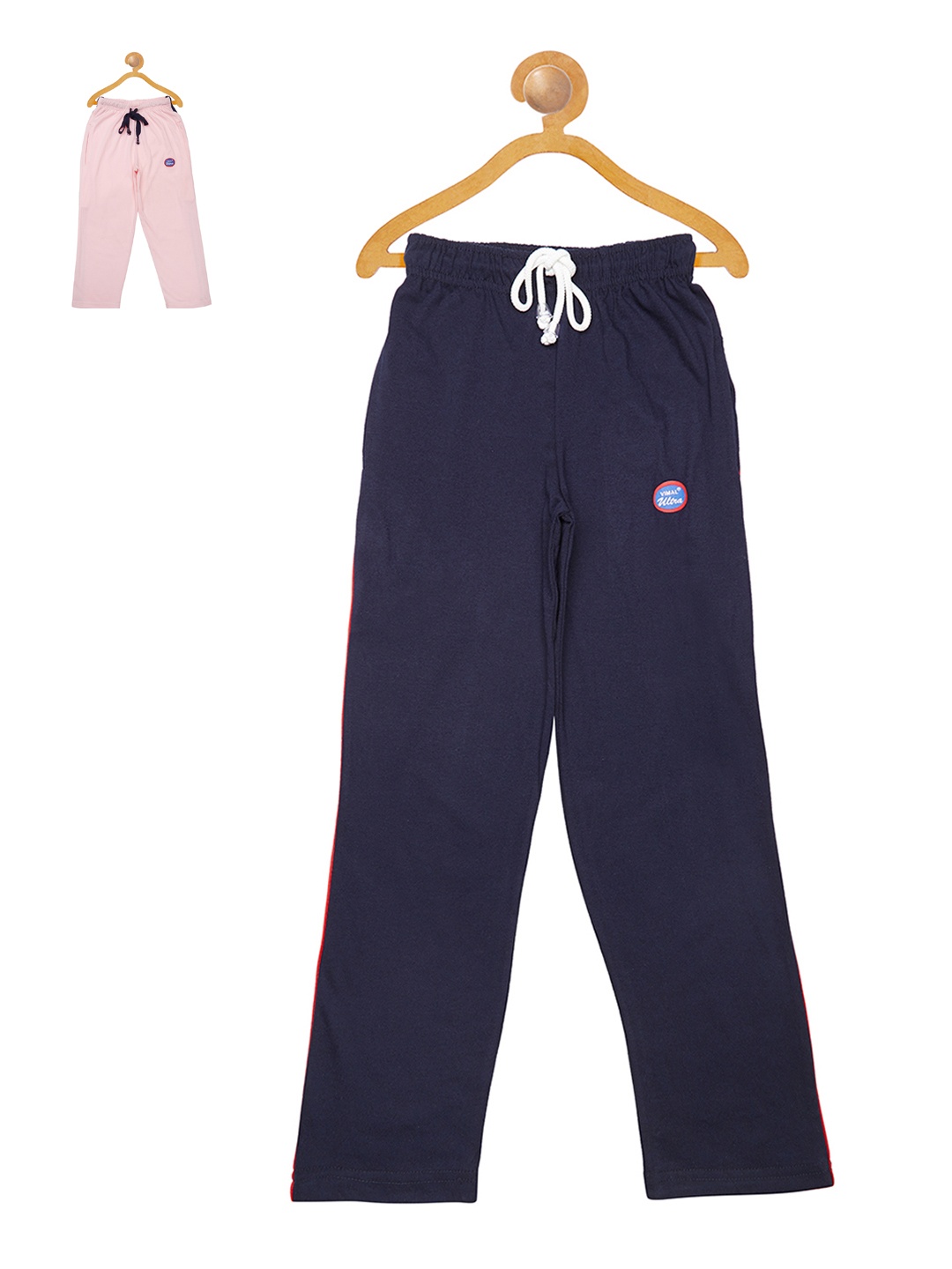 

VIMAL Girls Pack of 2 Slim Fit Track Pants, Navy blue