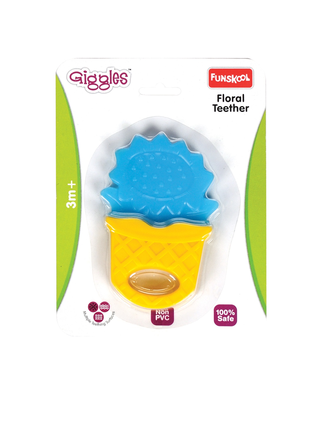 

Giggles Floral Teether, Blue