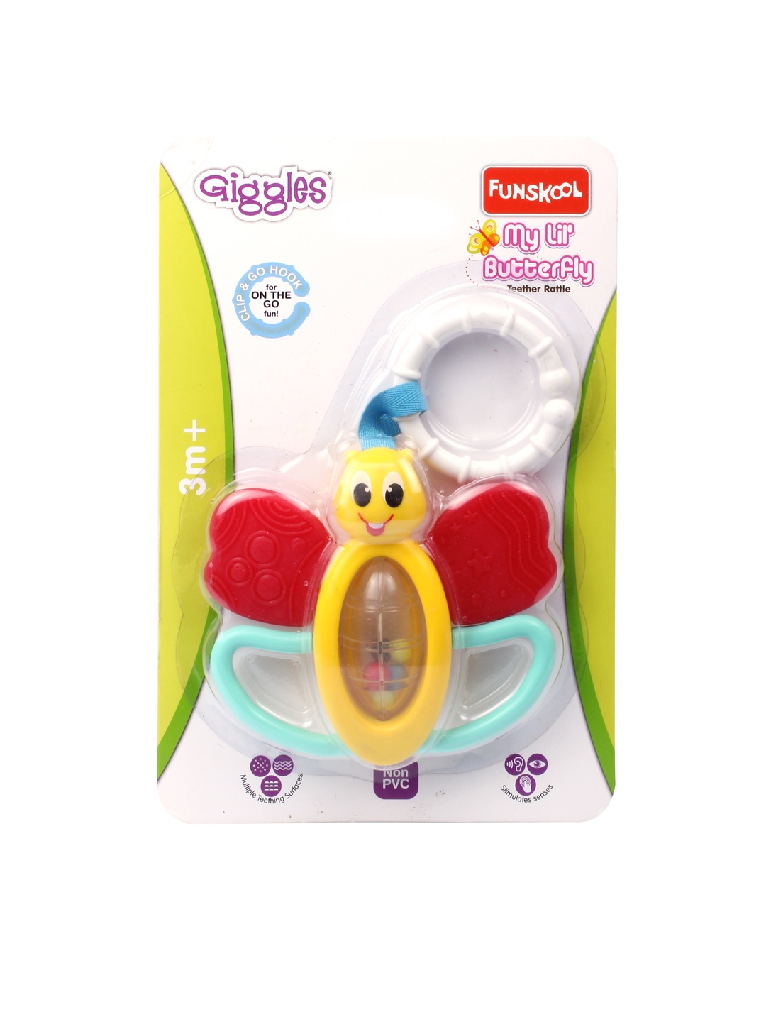 

Giggles My Lil Butterfly Teether Rattle, Yellow