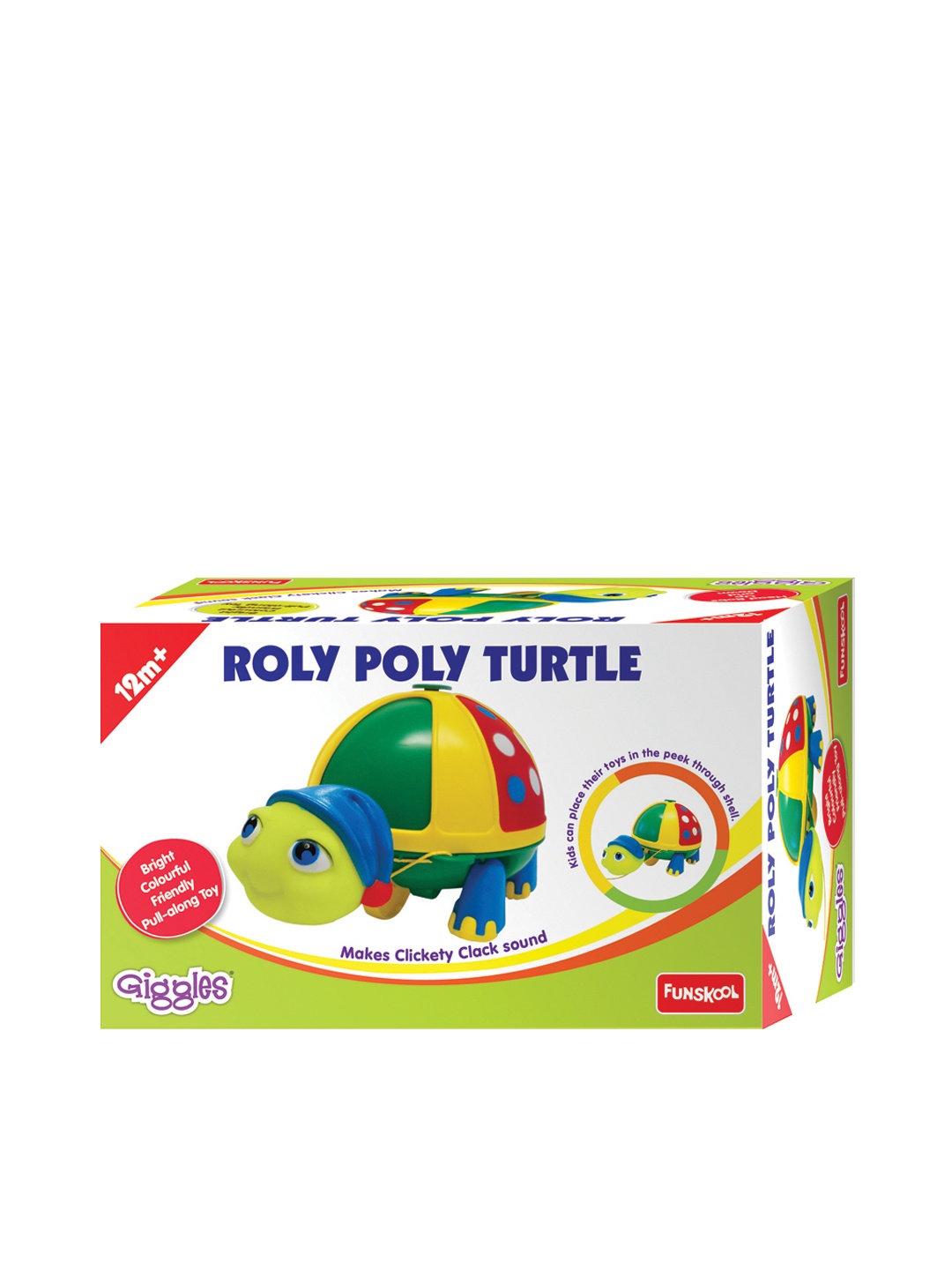 

Giggles Roly Poly Turtle Pull-Along Toy, Green