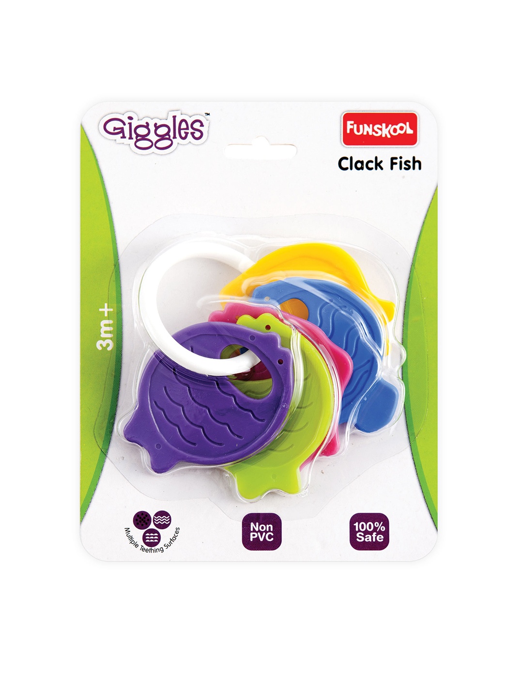 

Giggles Clack Fish Teether For 3+ Months, Multi