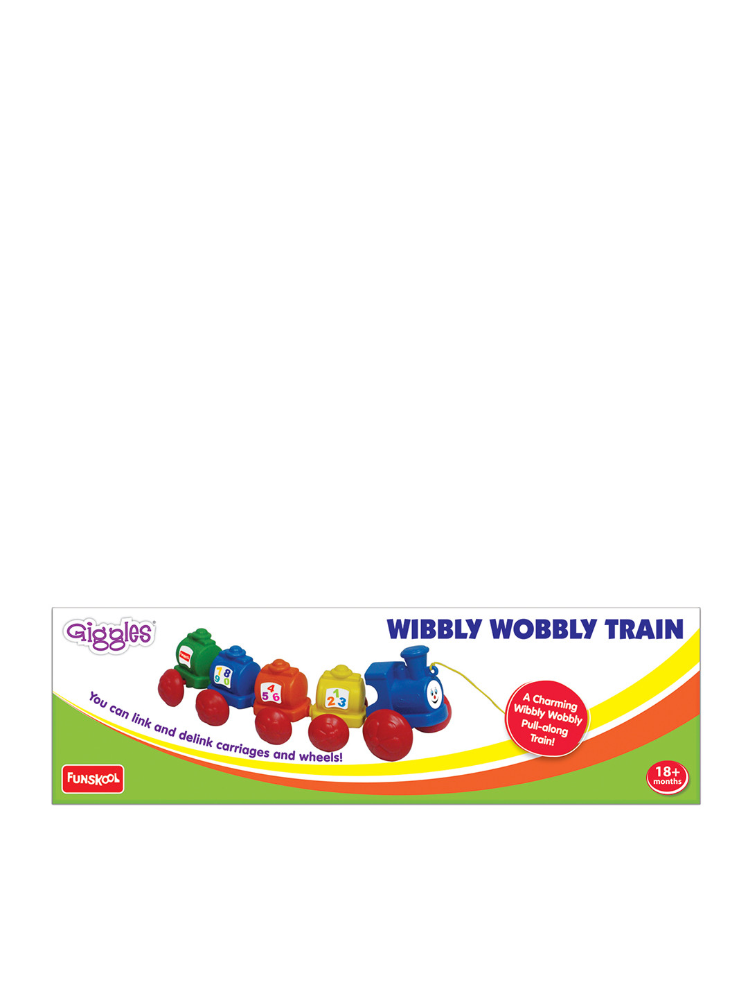 

Giggles Infant Kids Wibbly Wobbly Train Toy Vehicle For Age 18 months+, Multi