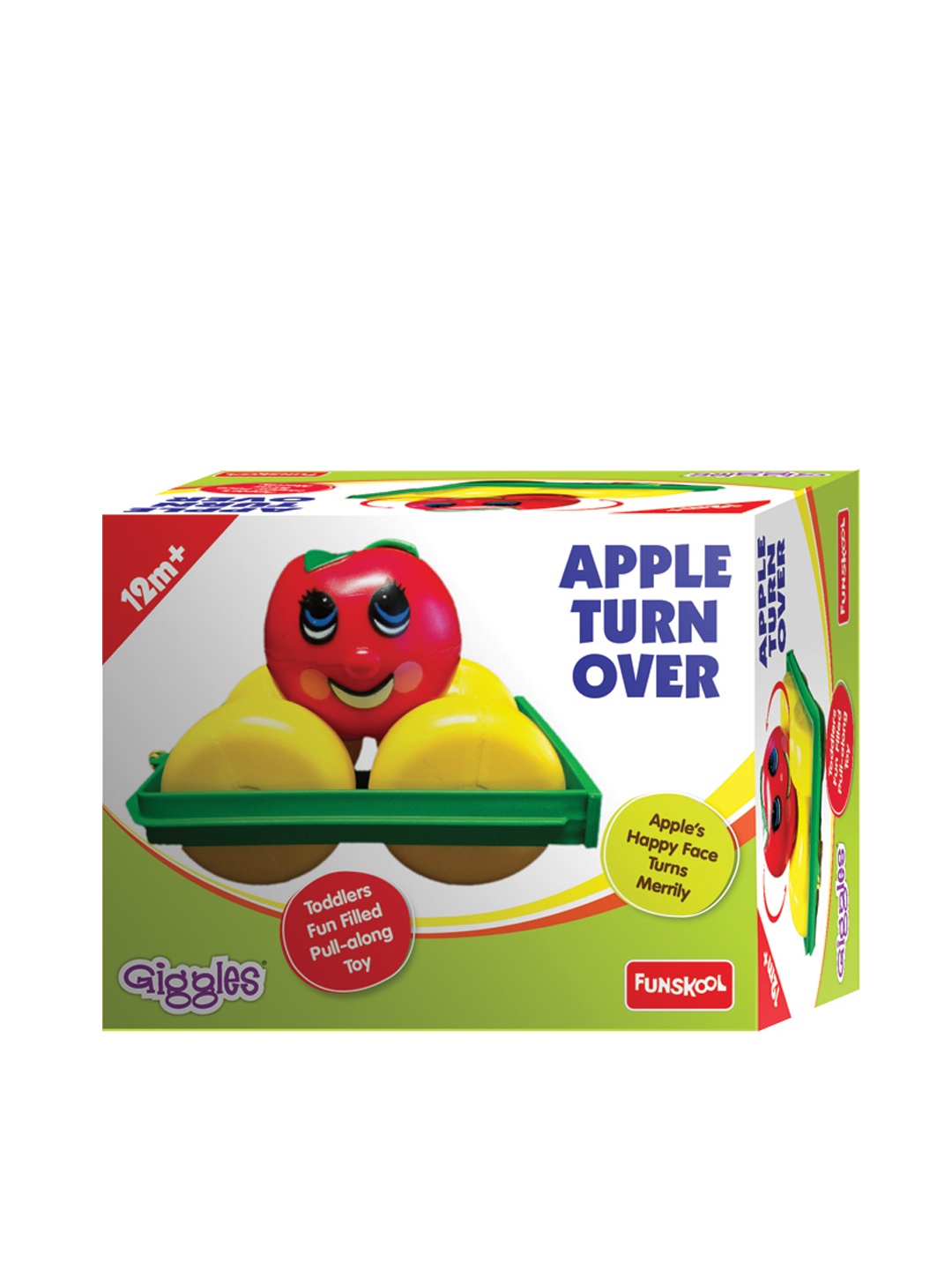 

Giggles Apple Turn Over Pull-Along Toy, Red