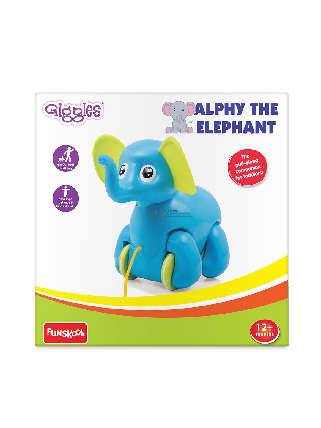 

Giggles Alphy the Elephant Pull-Along Toy, Blue