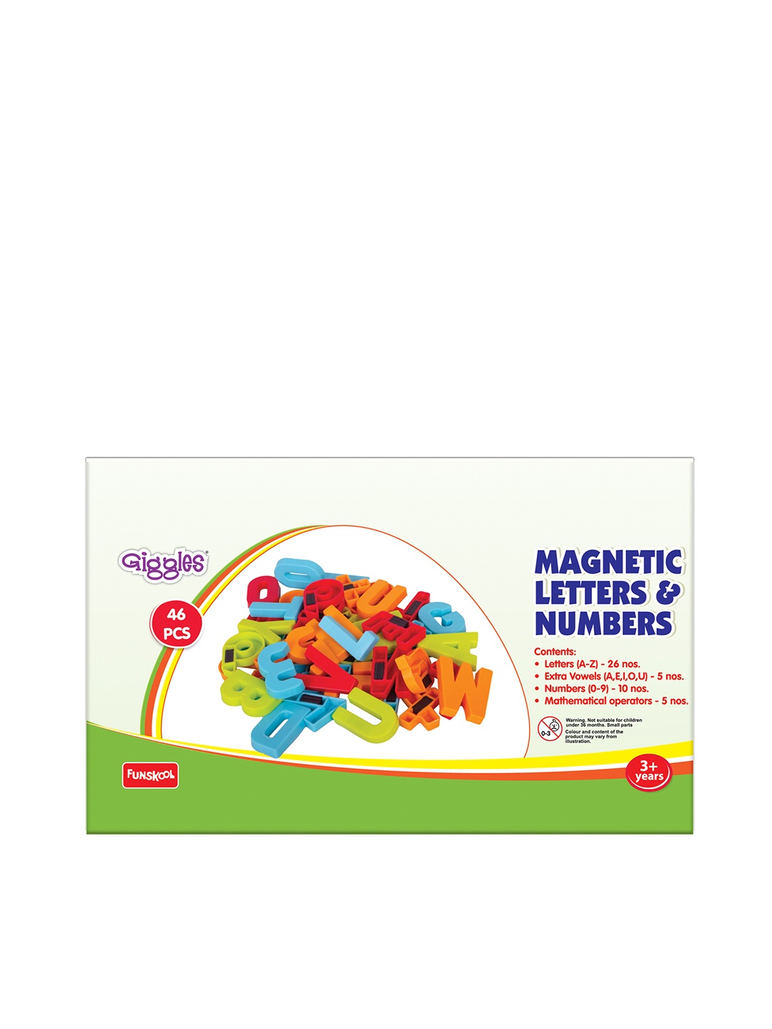 

Giggles 46 Pcs Magnetic Letters & Numbers with Jar, Multi