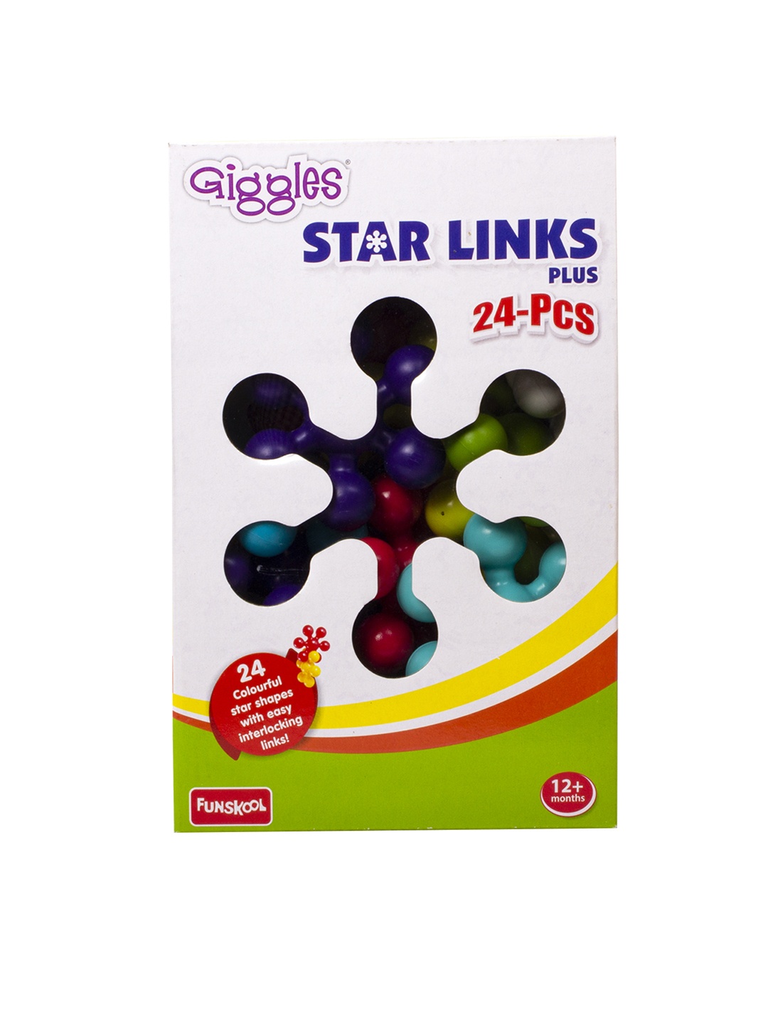 

Giggles STAR LINKS PLUS - 24 PIECES for 12+Months, Multi