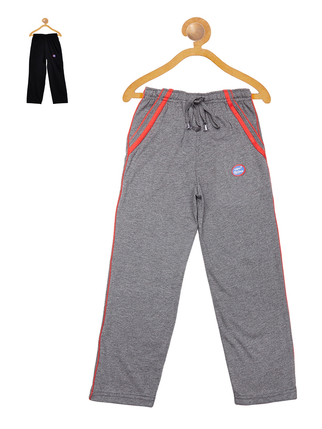 

VIMAL Girls Pack of 2 Slim Fit Track Pants, Charcoal
