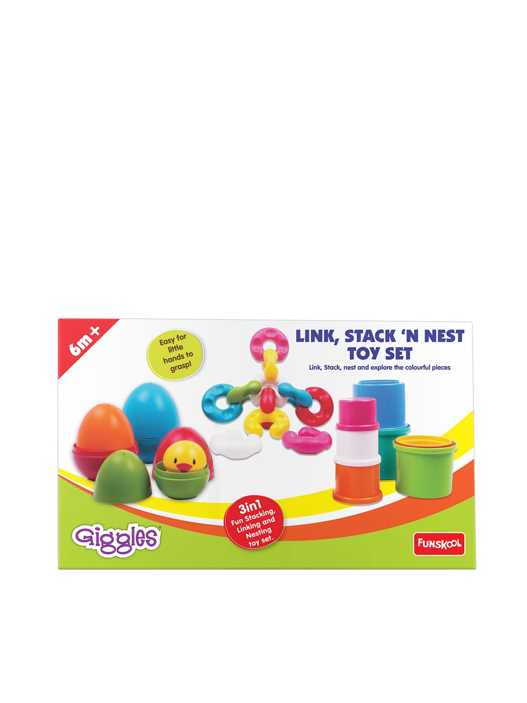

Giggles Link Stack N Nest Toy, Multi