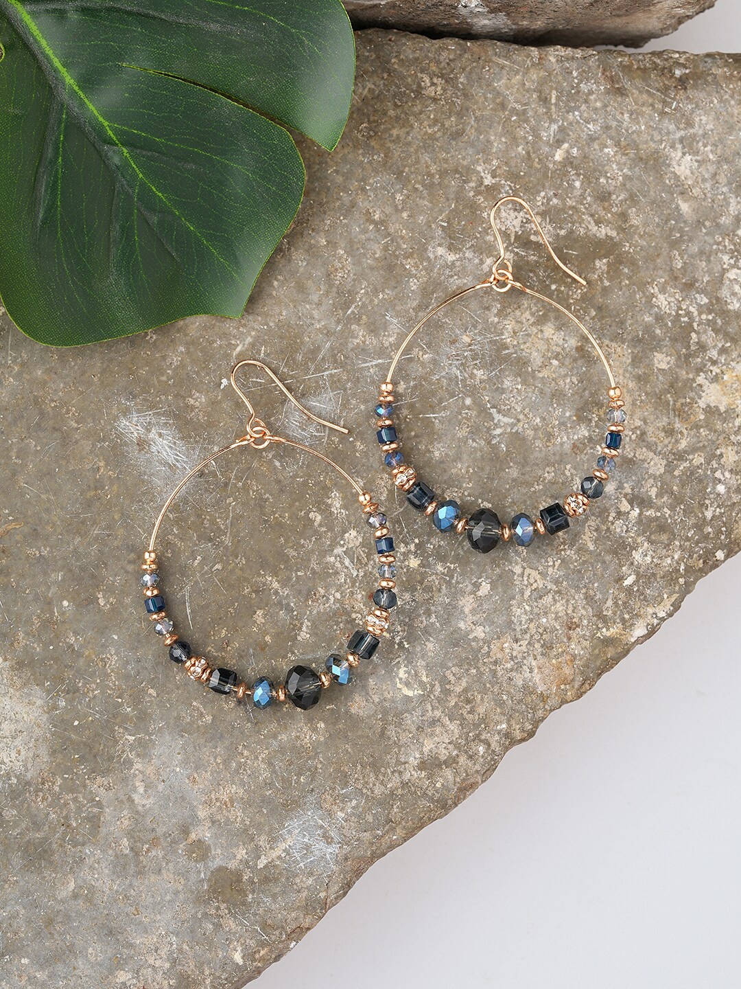 

Accessorize Beaded Hoop Earrings, Gold