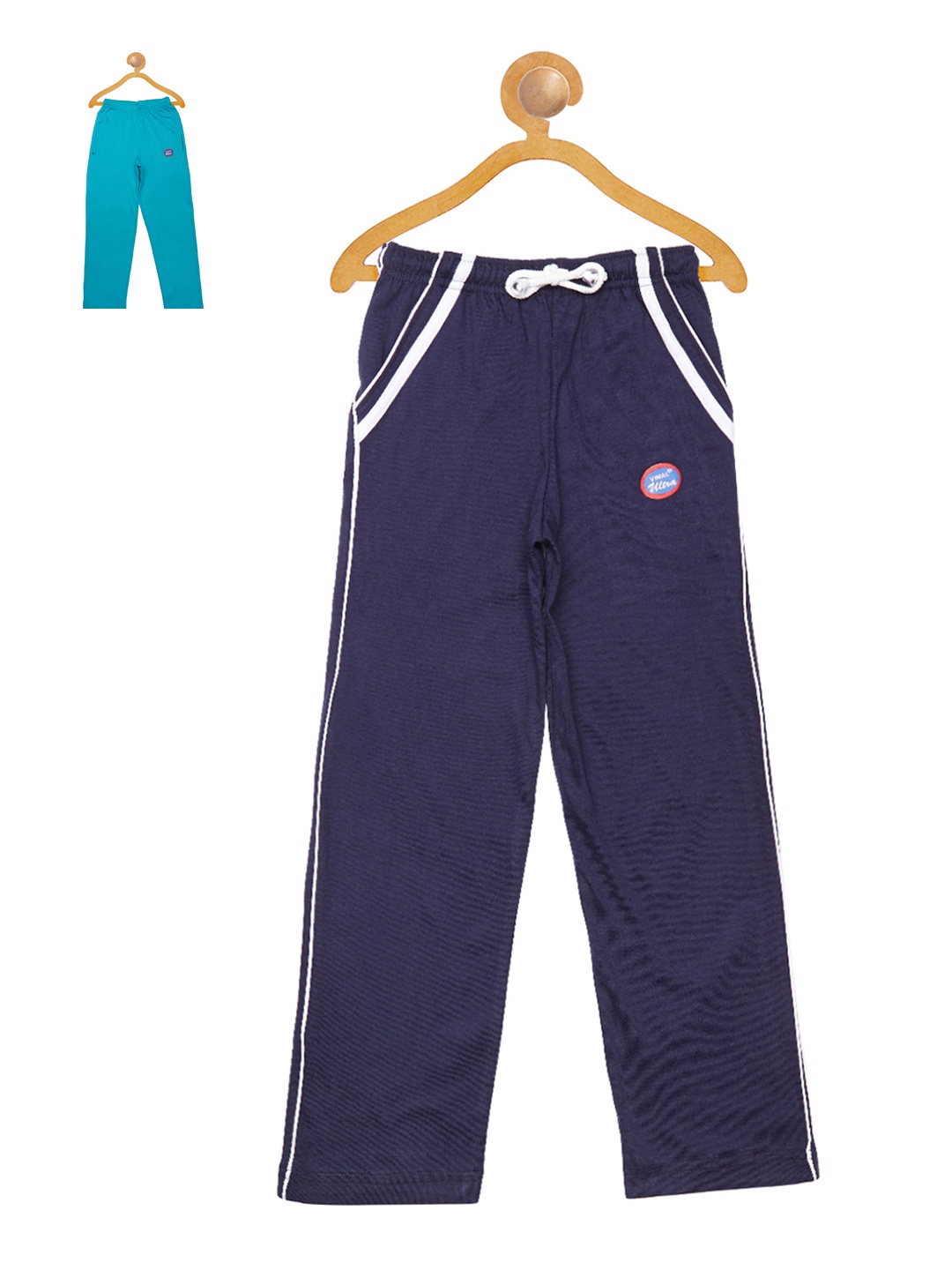 

VIMAL Girls Pack of 2 Solid Regular Fit Track Pants, Navy blue