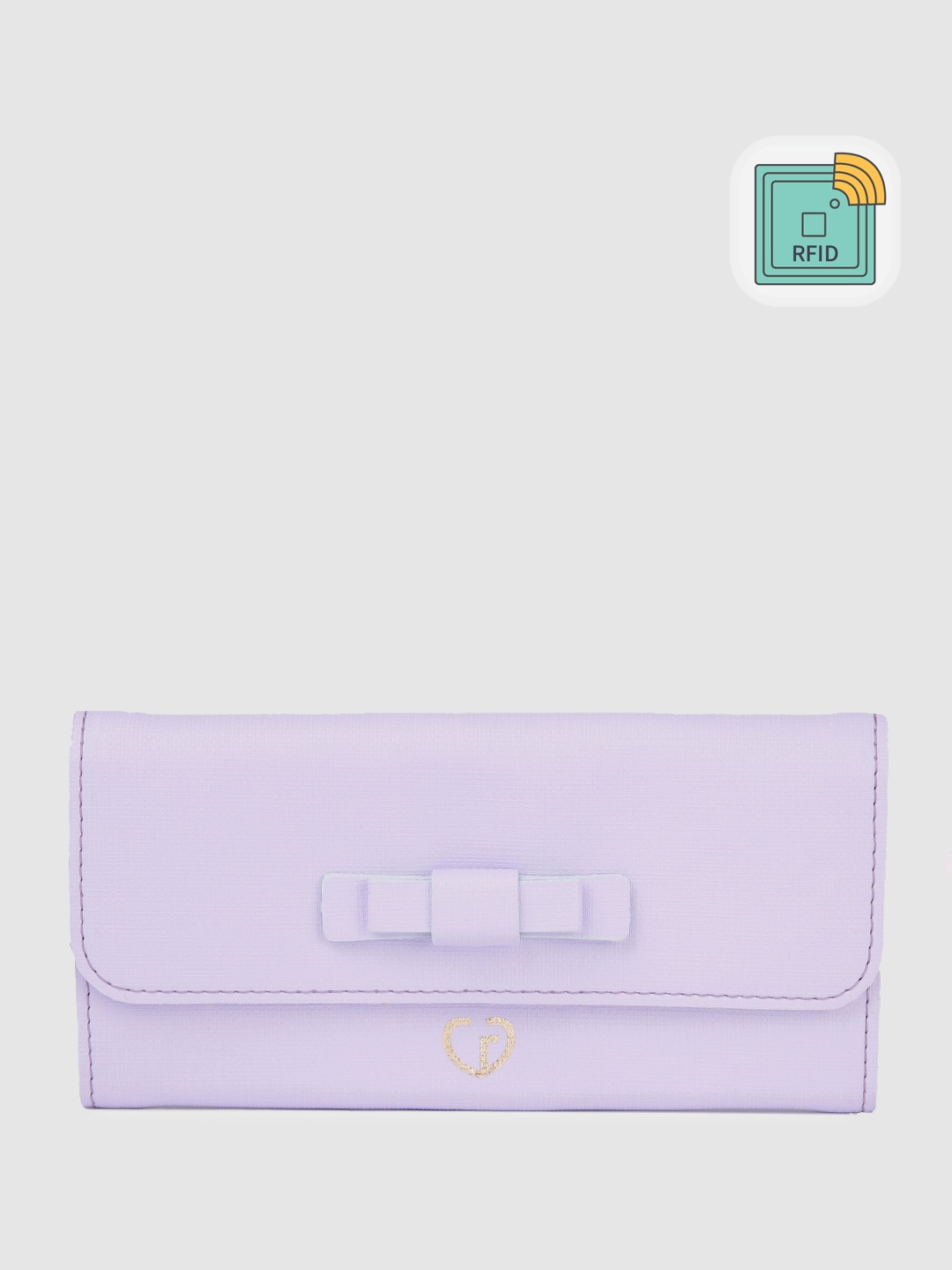 

Caprese Women RFID Envelope Wallet with Bow Detail, Purple