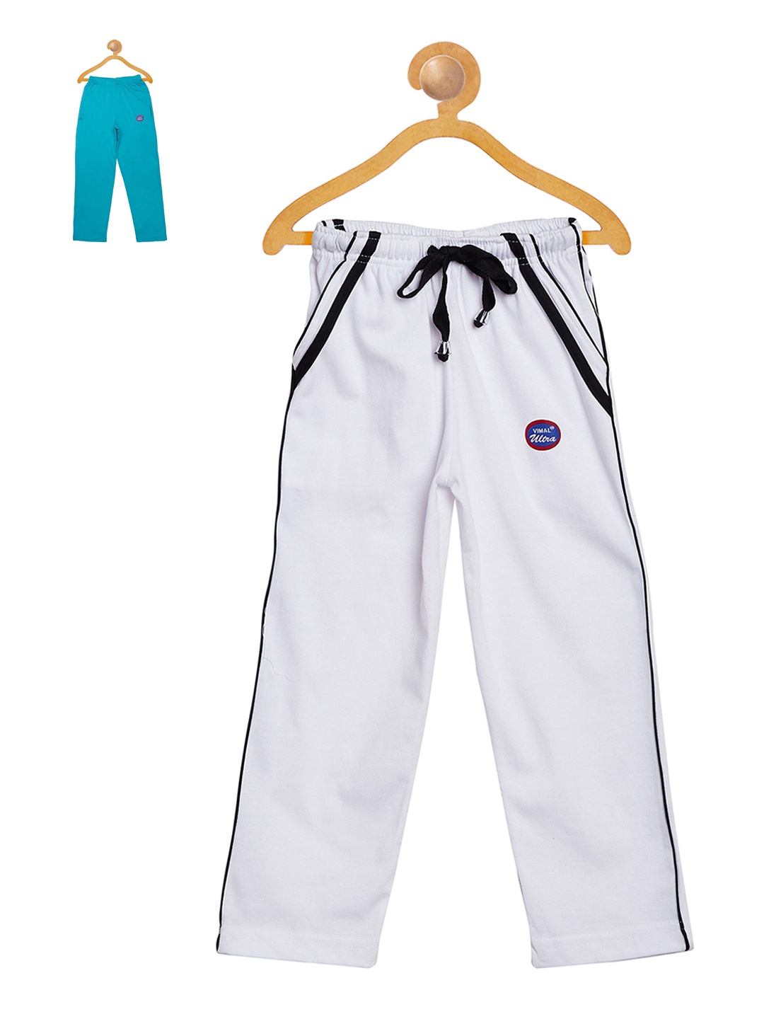 

VIMAL Girls Pack of 2 Slim Fit Track Pants, White