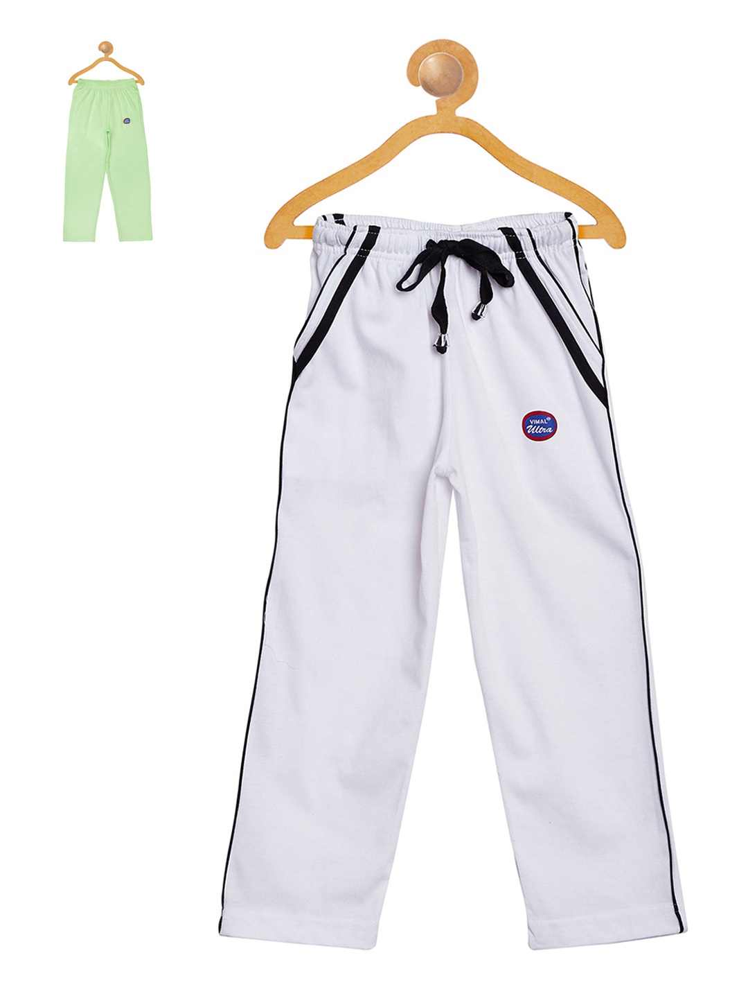 

VIMAL Girls Pack of 2 Slim Fit Track Pants, White