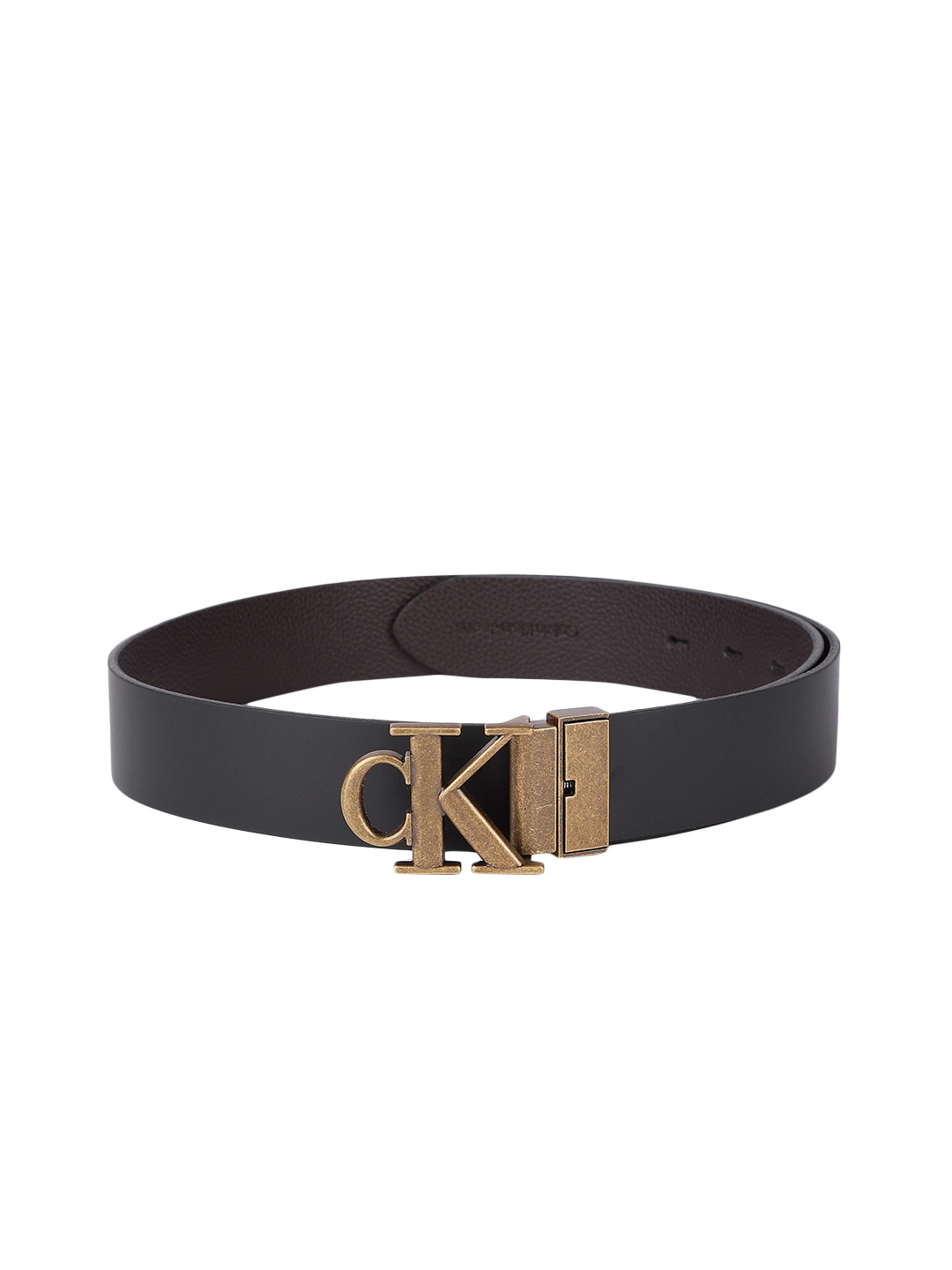 

Calvin Klein Men Solid Leather Reversible Belt, Black