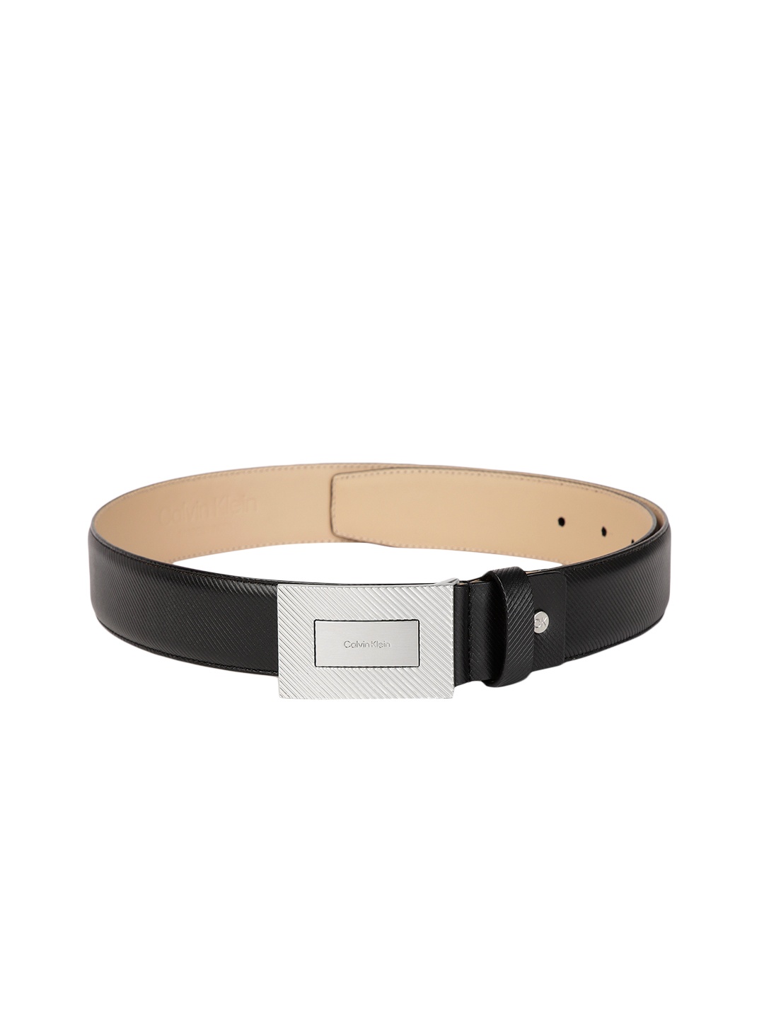 

Calvin Klein Men Textured Leather Belt, Black