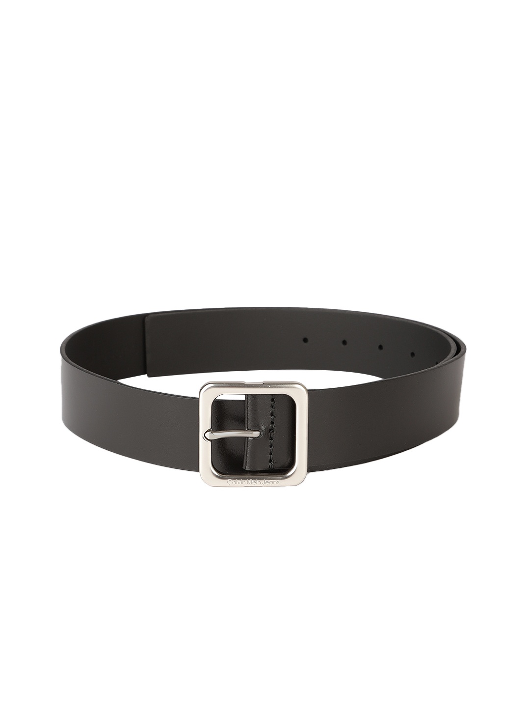 

Calvin Klein Men Black Solid Leather Belt