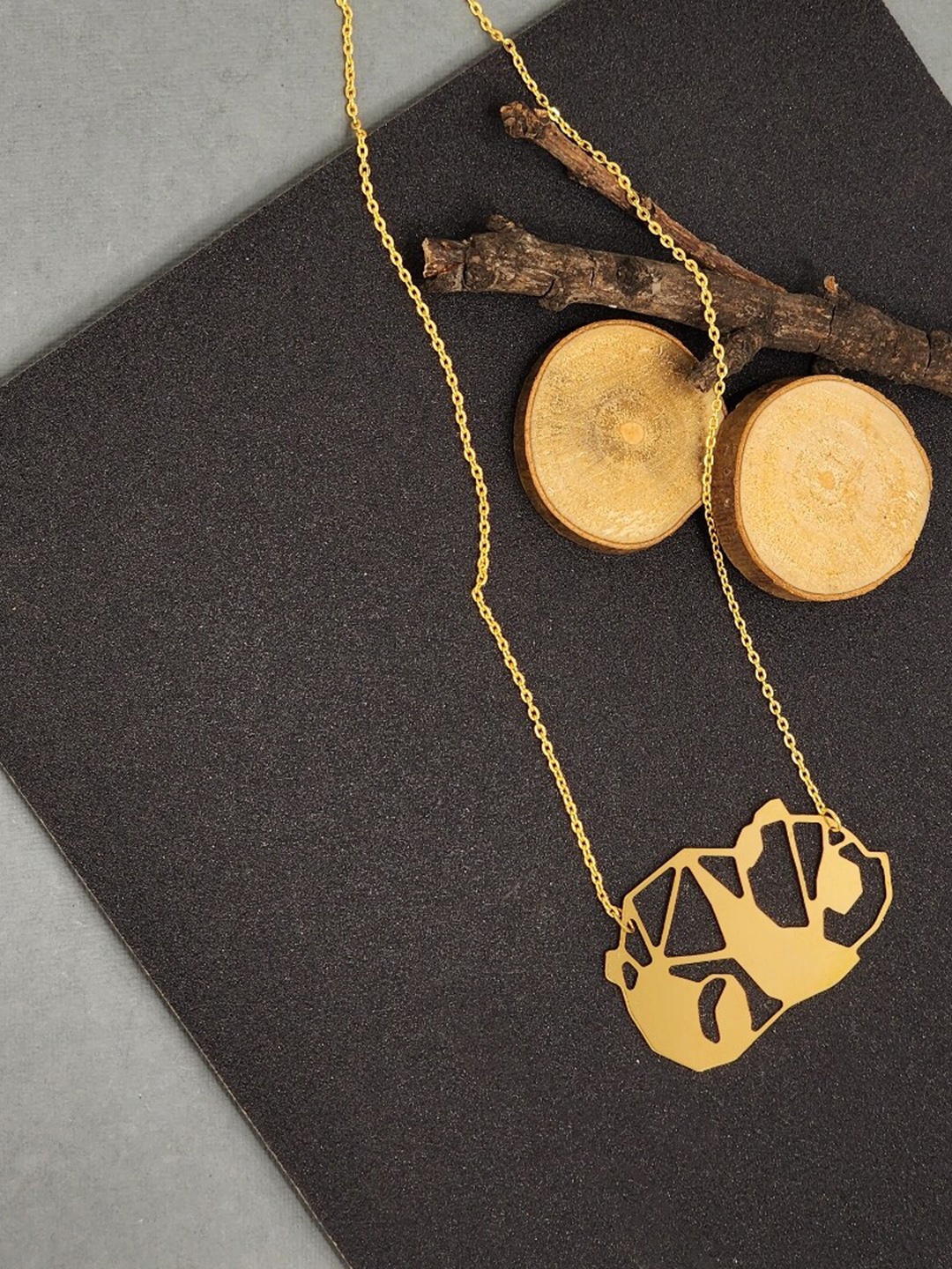 

Goldnera Gold-Plated Panda Kirigami Pendant With Chain