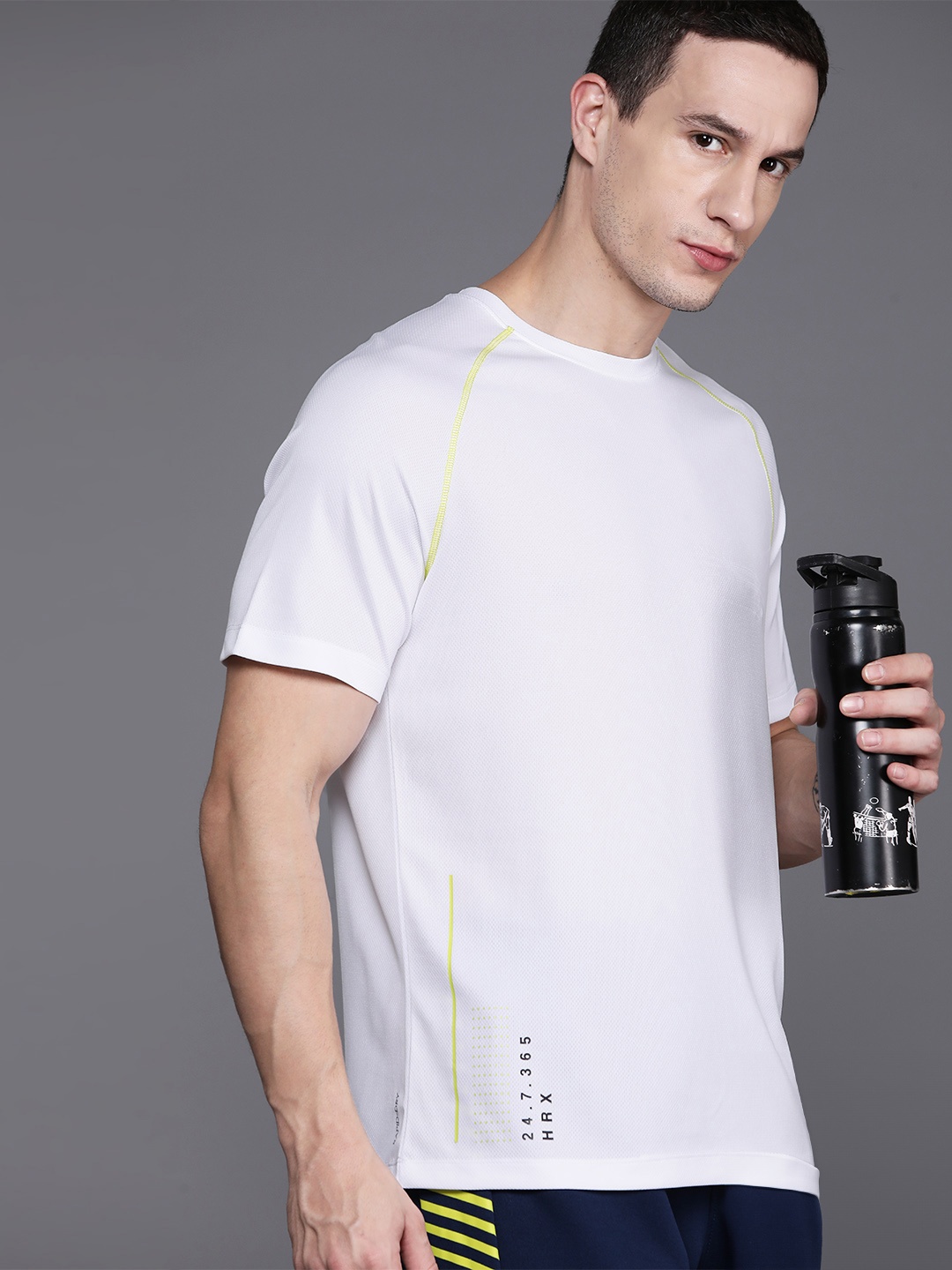 

HRX by Hrithik Roshan Men Rapid-Dry Running T-shirt, White