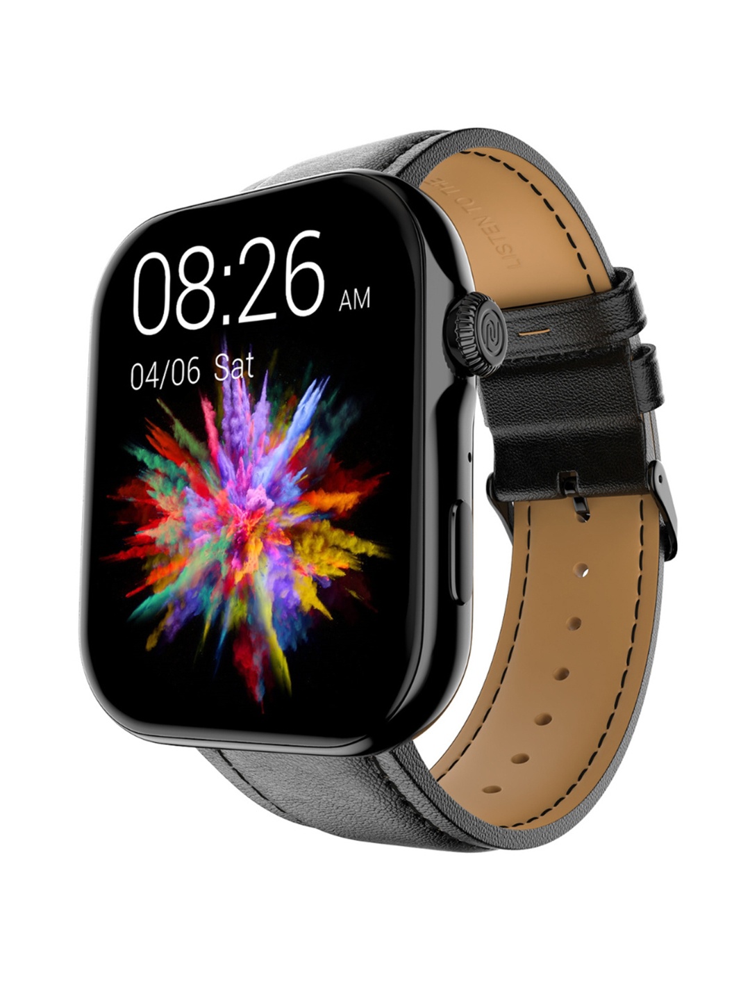 NOISE Vision 3 with 1.96" AMOLED Display with Thin Bezel, Metallic Build Smartwatch, Black