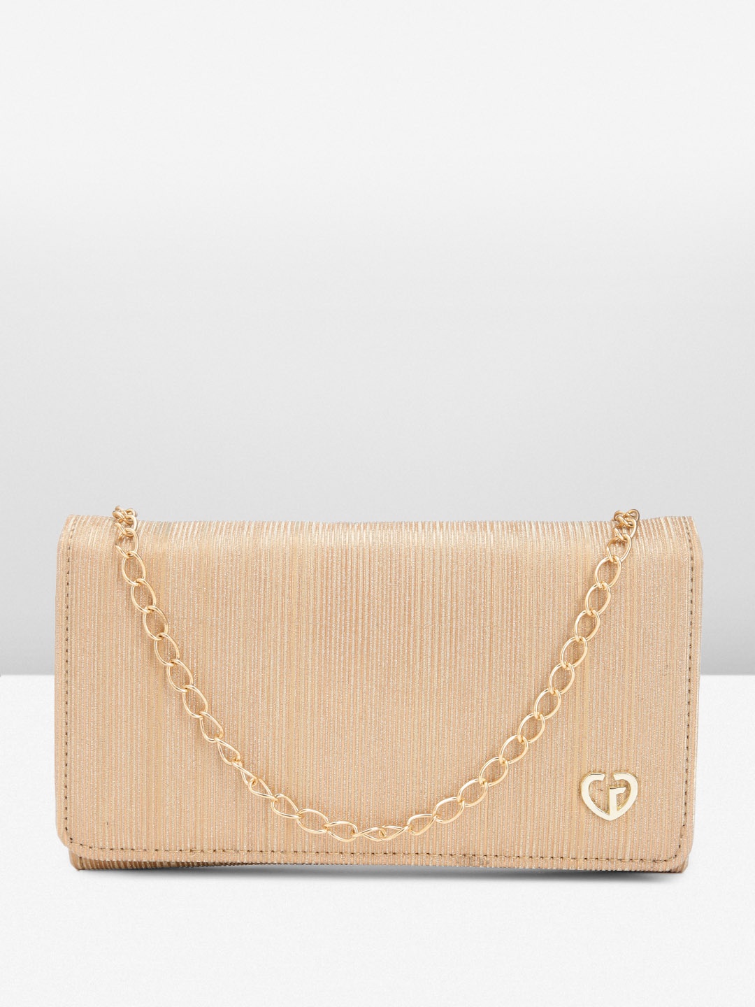 

Caprese Gold-Toned Embellished Foldover Clutch