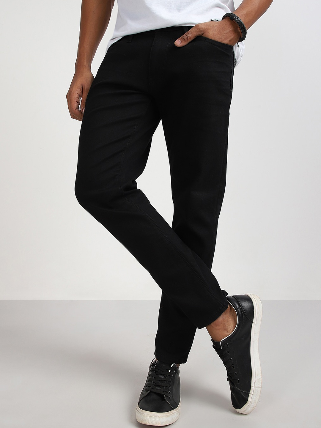 

Lee Men Skinny Fit Low-Rise Clean Look Stretchable Jeans, Black