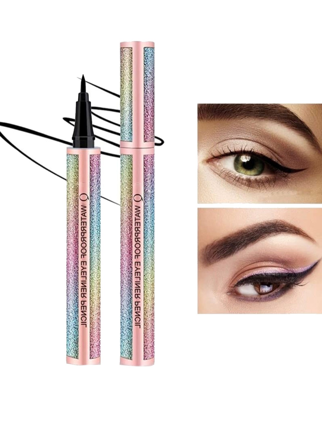 

FEELHIGH Rainbow Waterproof Eyeliner Pencil-250gm, Black