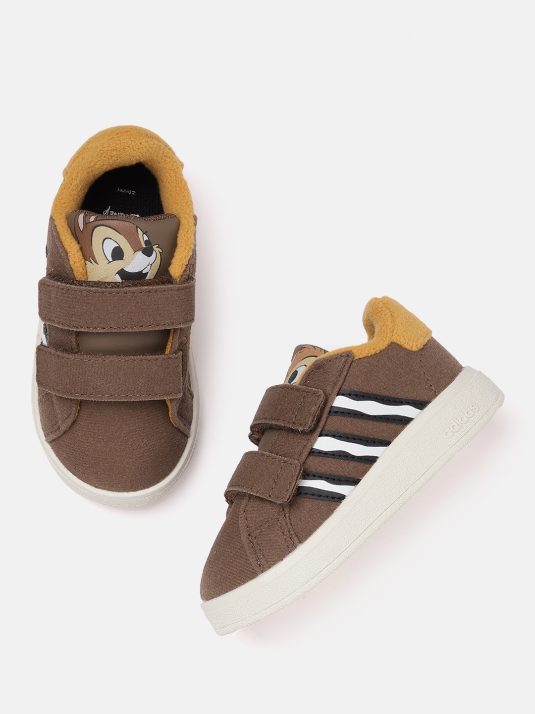 

ADIDAS X DISNEY Kids Grand Court Chip CF I Tennis Shoes, Brown