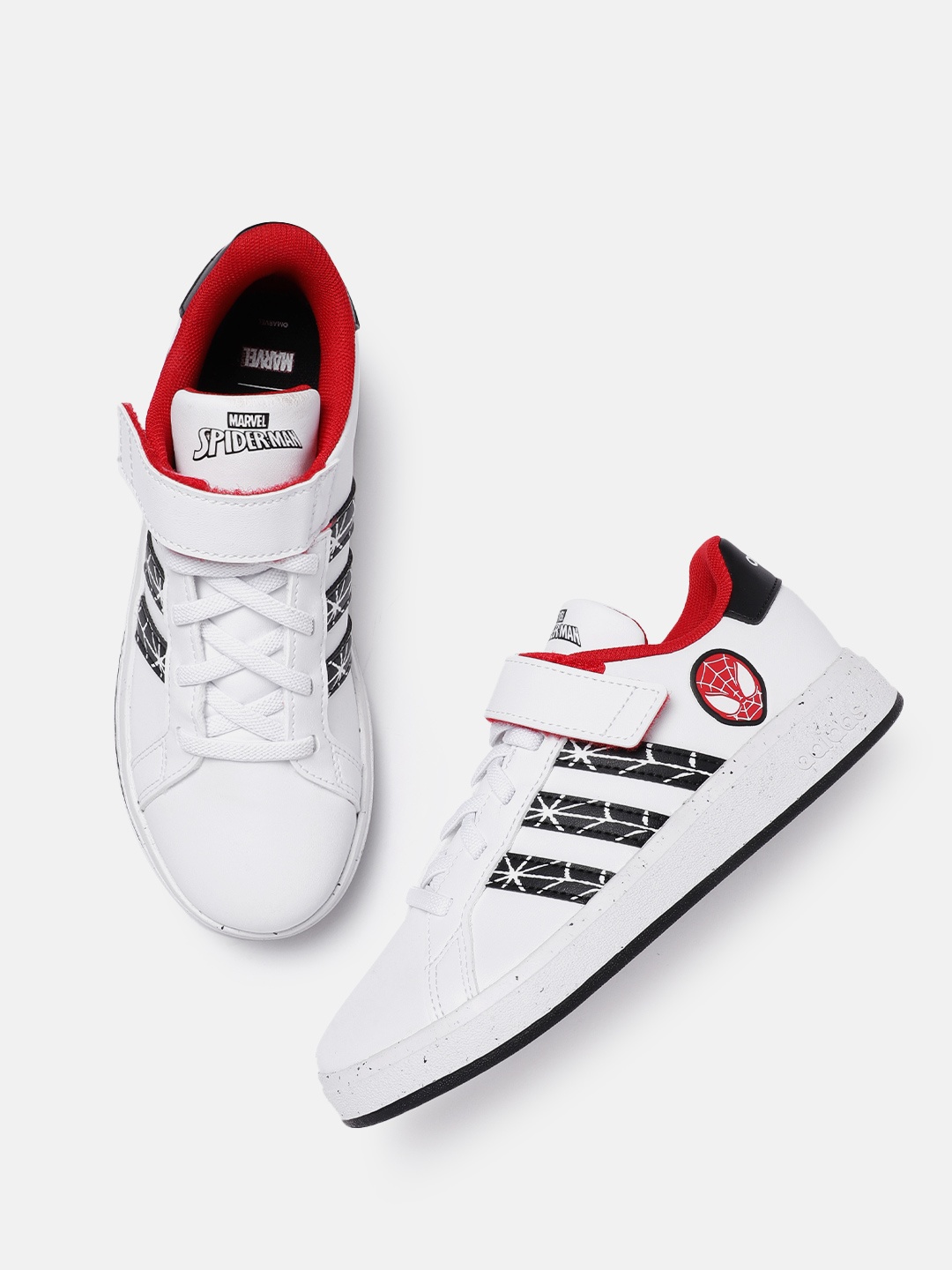 

ADIDAS Kids Grand Court X Marvel SpiderMan Running Shoes, White