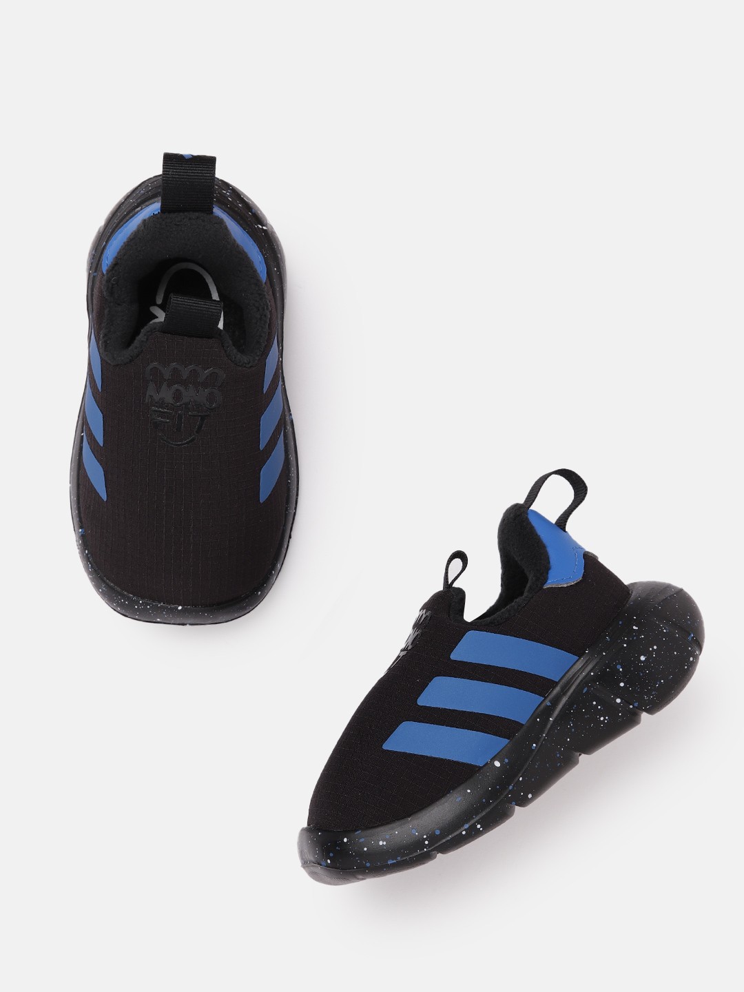 

ADIDAS Kids Striped Detail Mono Fit Training or Gym Shoes, Black