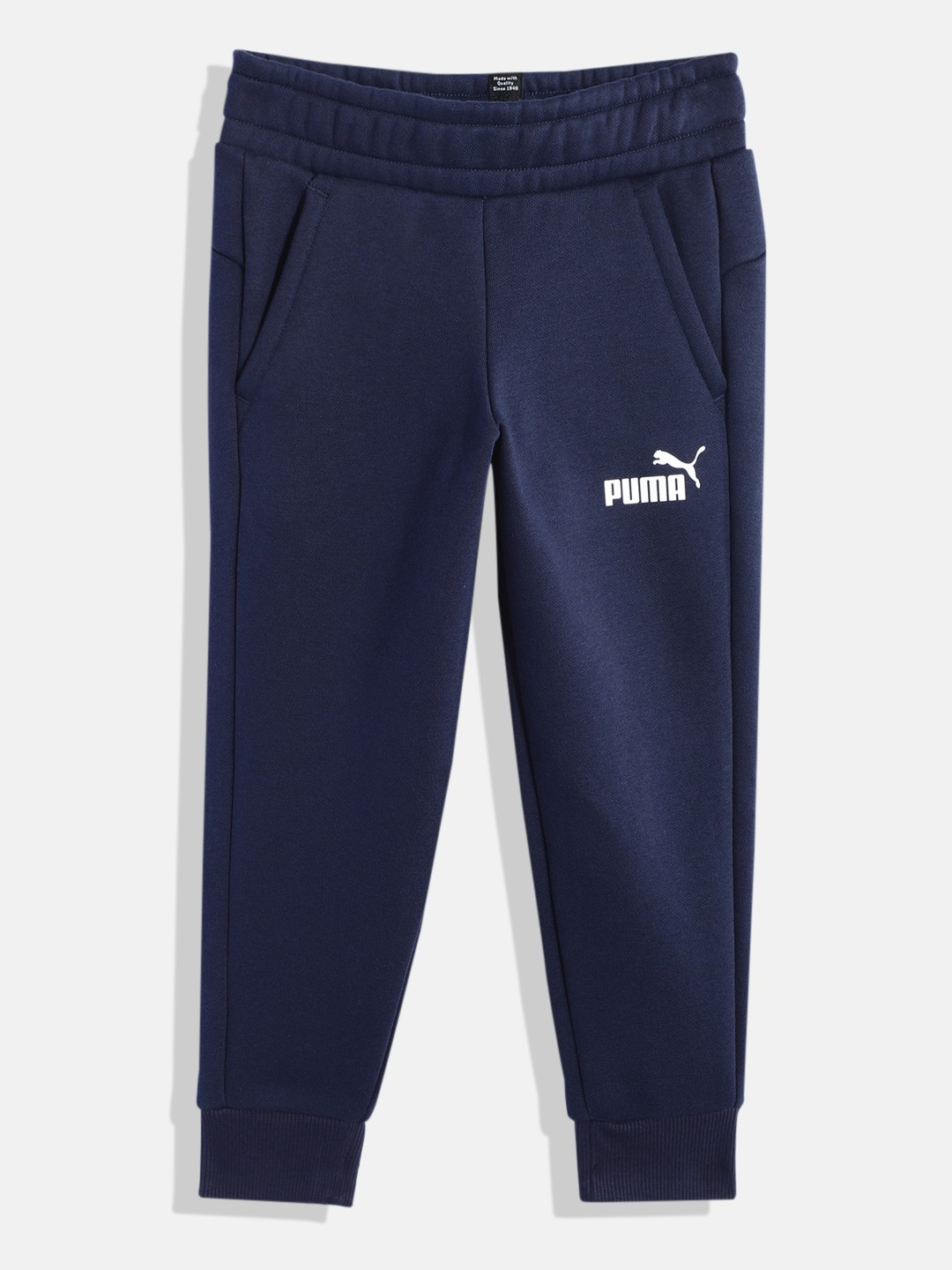 

Puma Boys Essential Brand Logo Printed Joggers, Navy blue