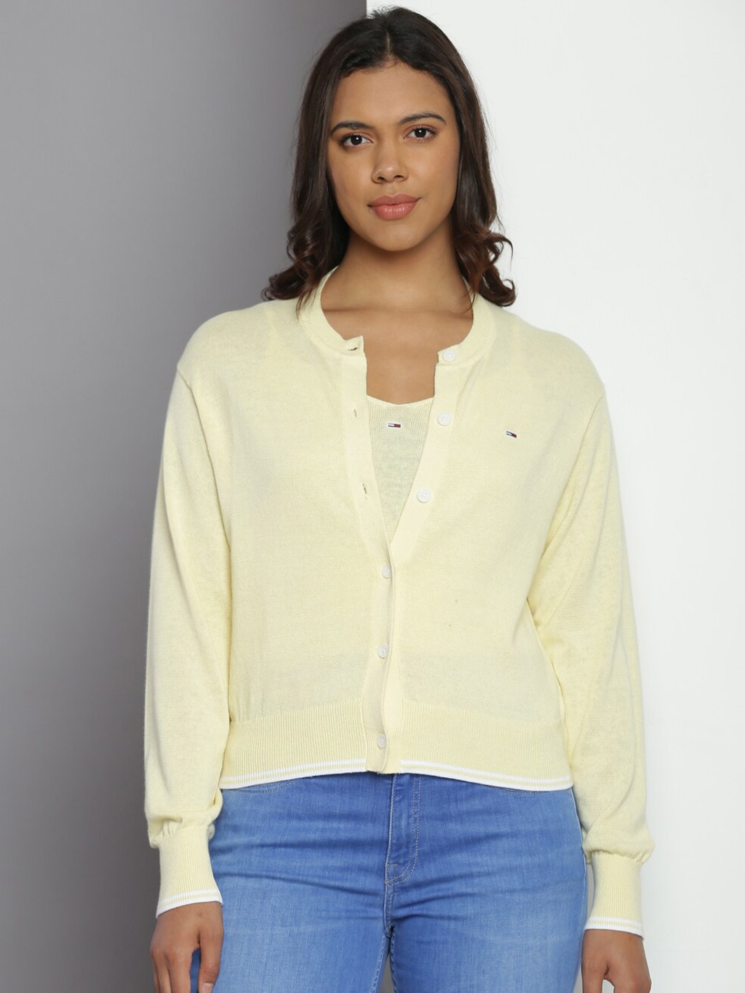 

Tommy Hilfiger Long Sleeves Linen Cardigan, Yellow