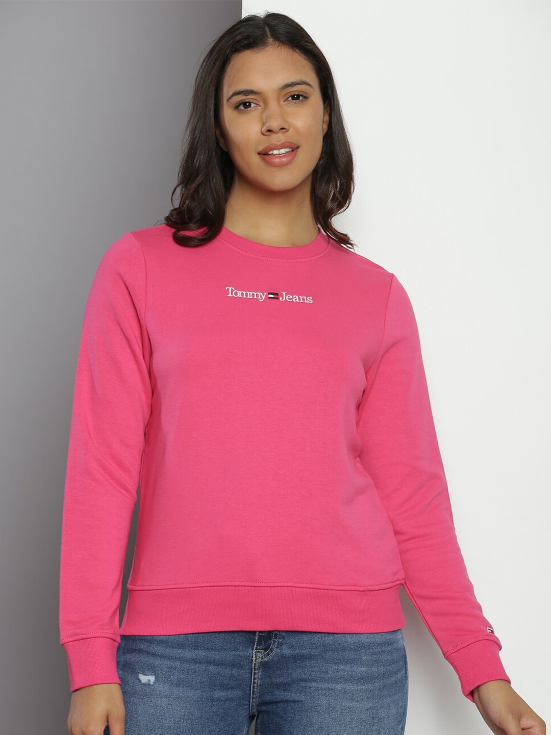 

Tommy Hilfiger Long Sleeves Cotton Pullover, Pink