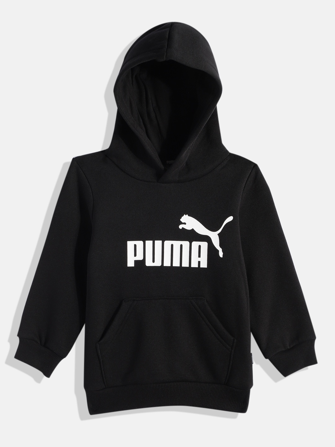 

Puma Boys Brand Logo Printed Hooded Sweatshirt, Black