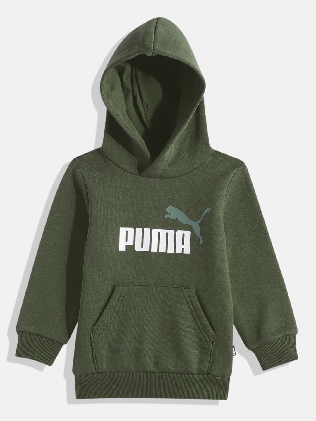 

Puma Boys Printed Hooded Sweatshirt, Green