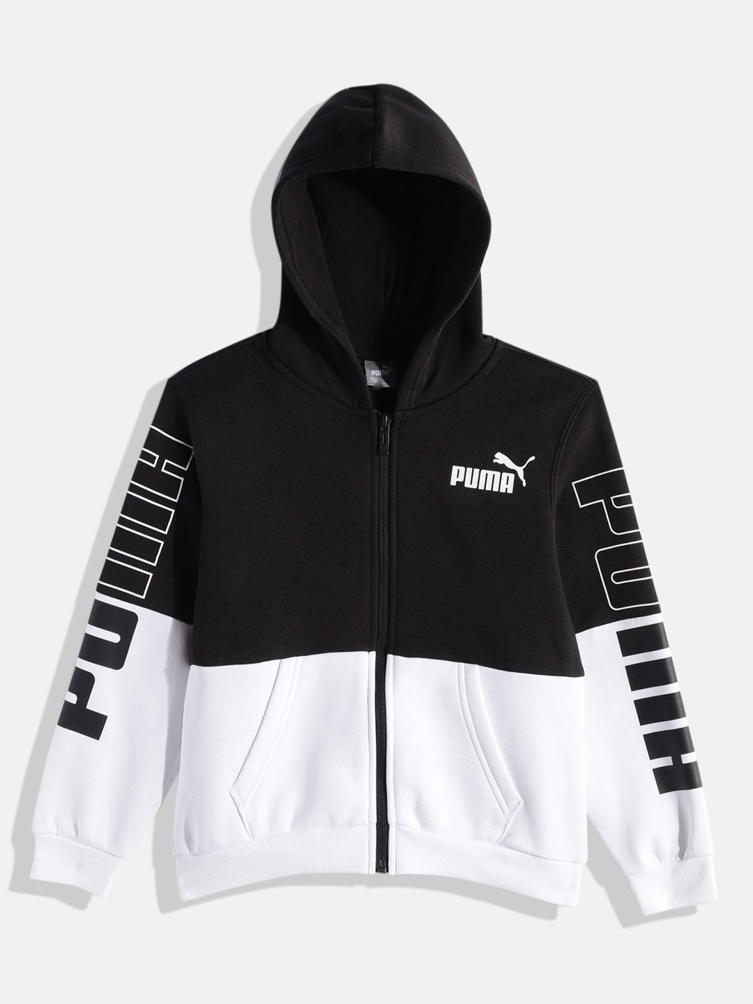 

Puma Boys Colourblocked Bomber Jacket, Black