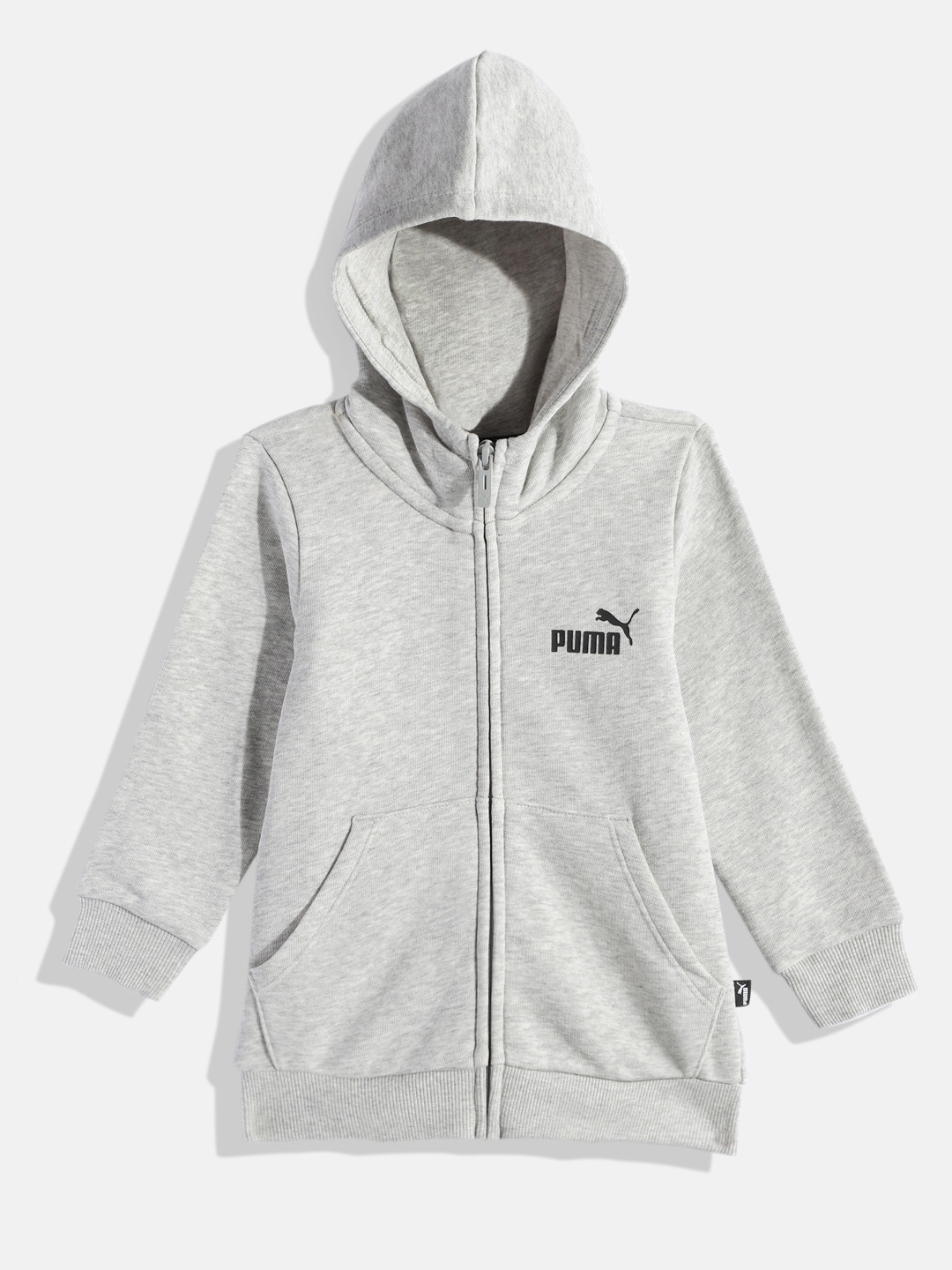 

Puma Girls Essentials Small Logo Full-Zip Youth Hoodie Sweatshirt, Grey