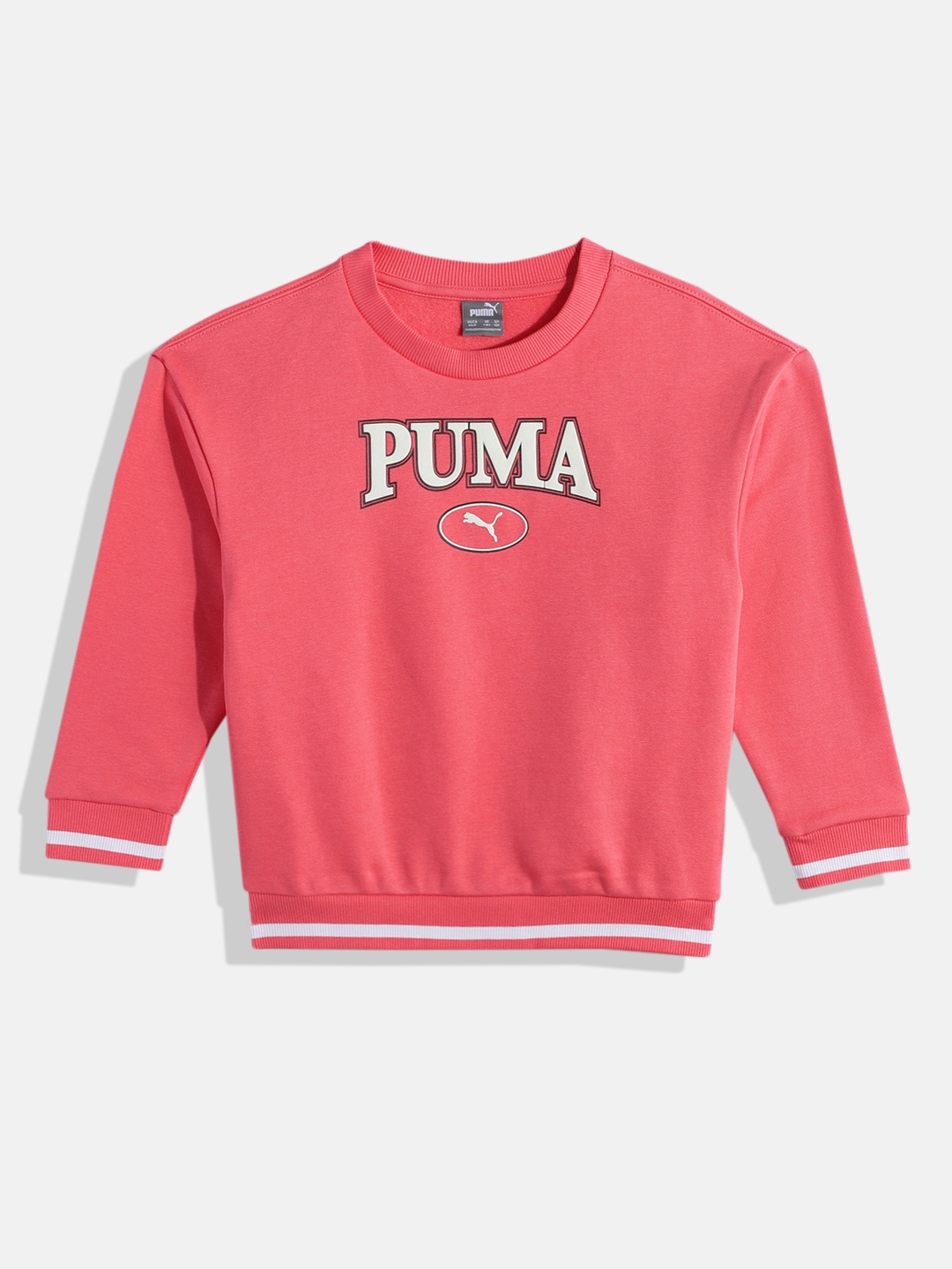 

Puma Girls Squad Printed Sweatshirt, Pink