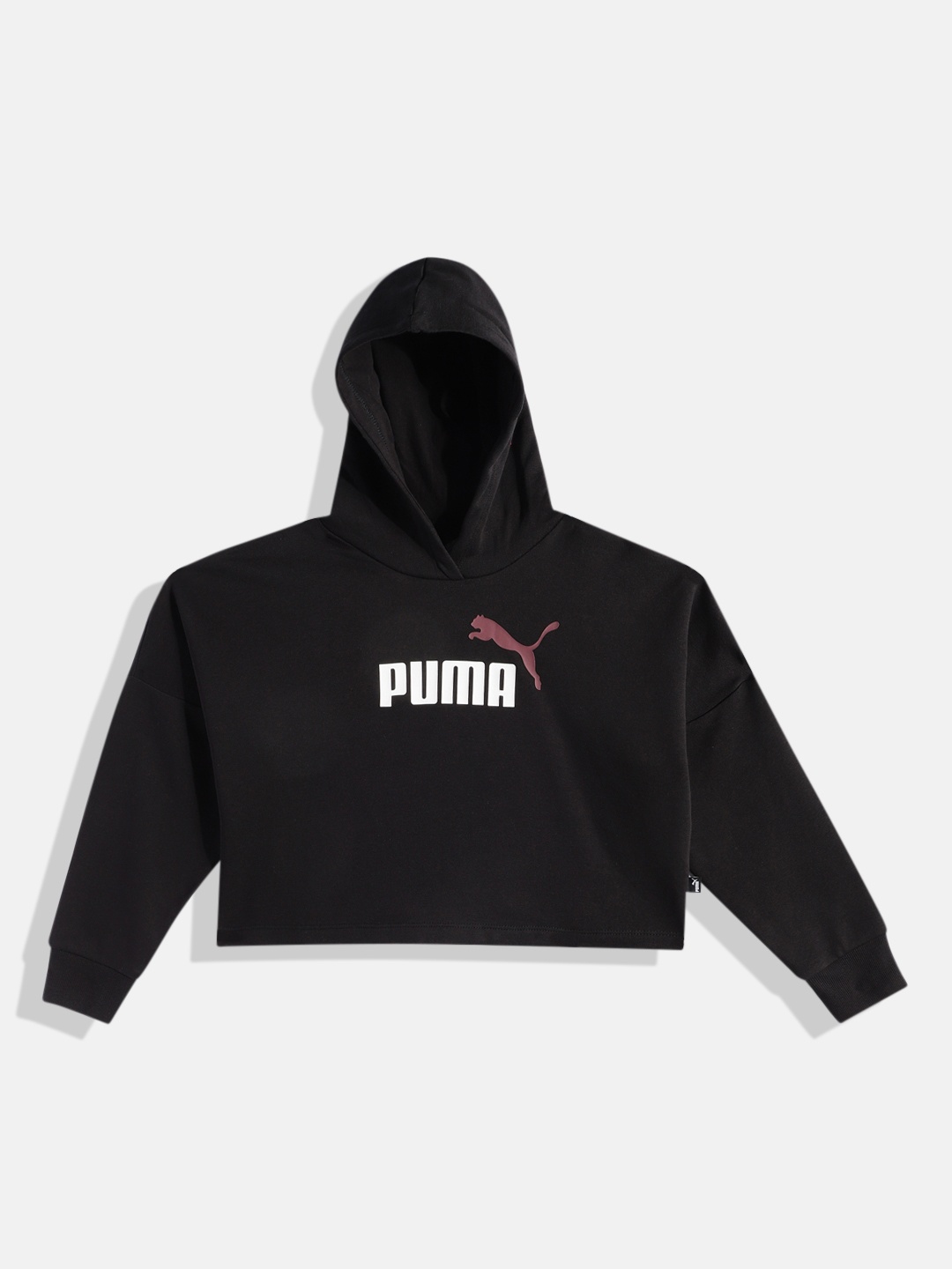 

Puma Girls Essentials Logo Cropped Sweatshirt, Black