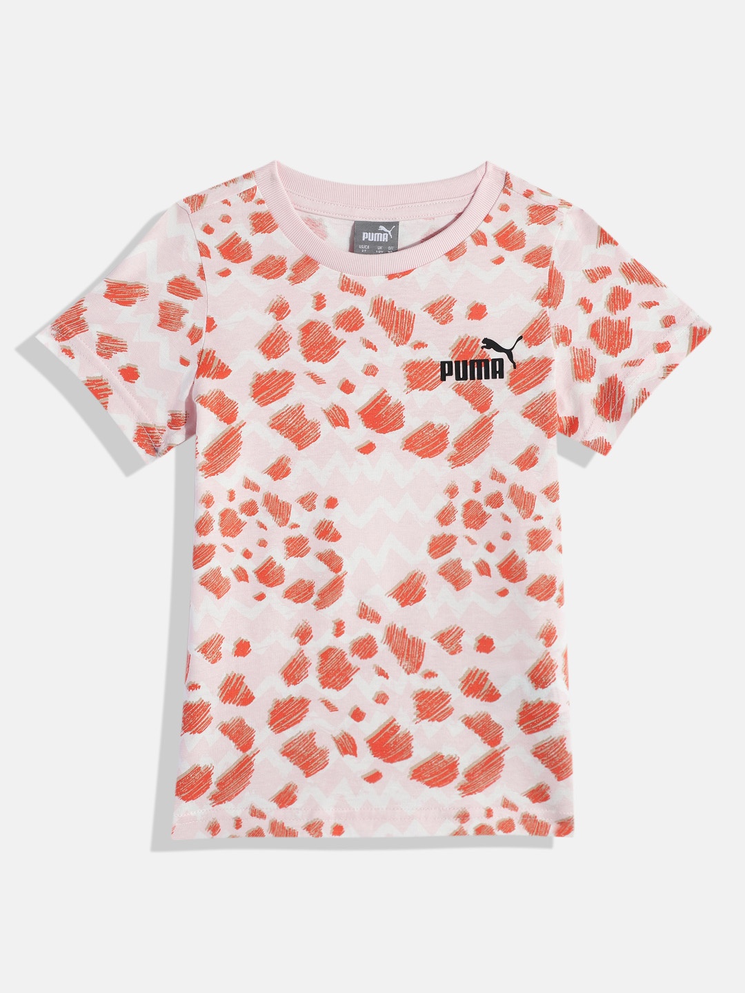 

Puma Kids Essentials Mix Match Printed Pure Cotton T-shirt, Pink