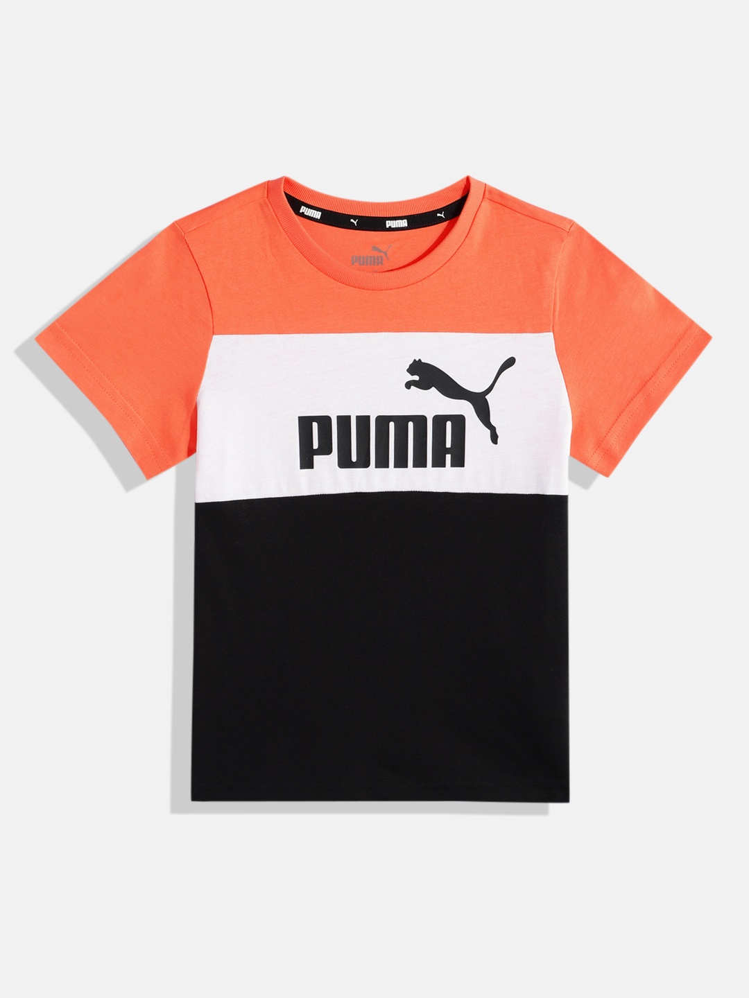 

Puma Kids Essentials+ Brand Logo Printed T-shirt, Orange