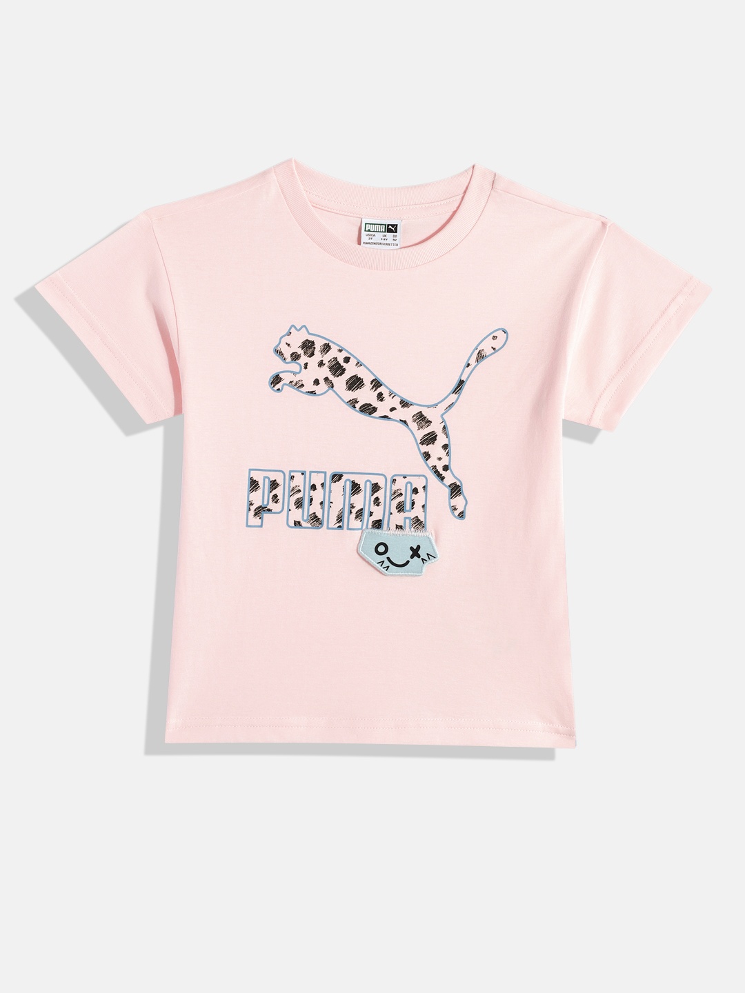 PUMA Motorsport Kids Brand Logo Printed T-shirt, Pink