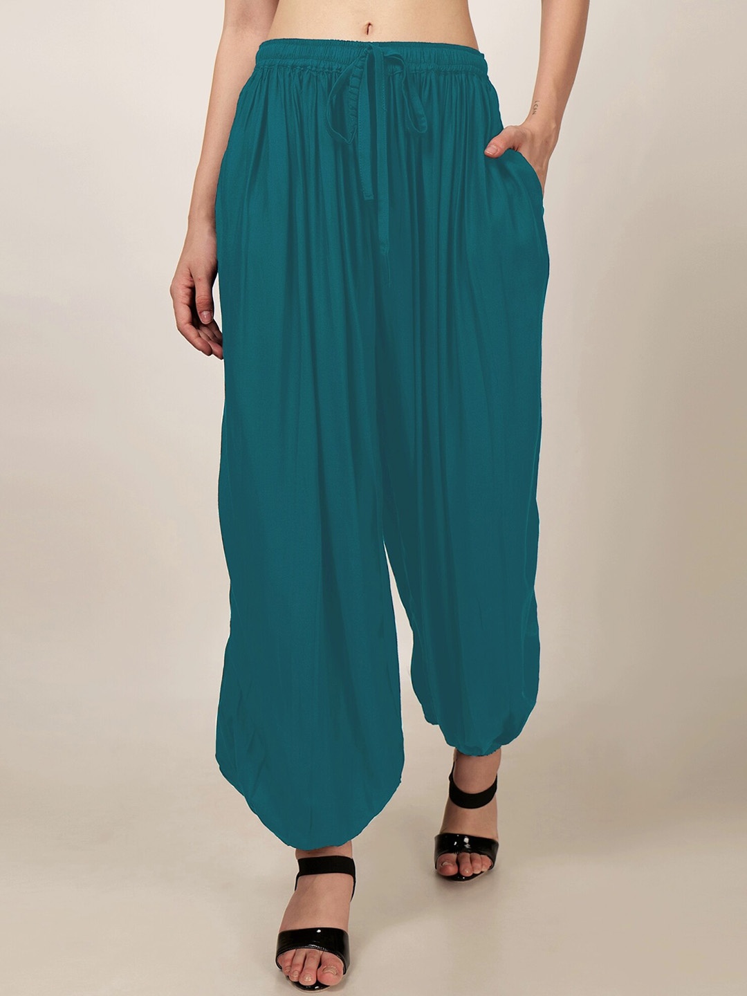 

PATRORNA Mid Rise Loose Fit Harem Pants, Green