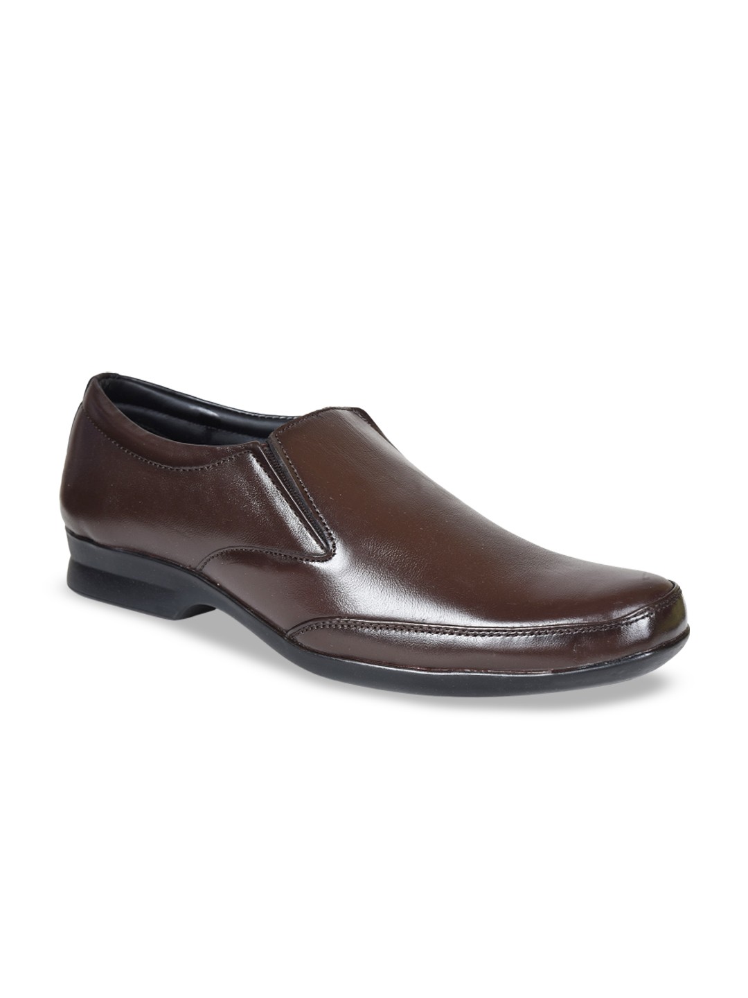 

Ajanta Men Round Toe Formal Slip On Shoes, Brown