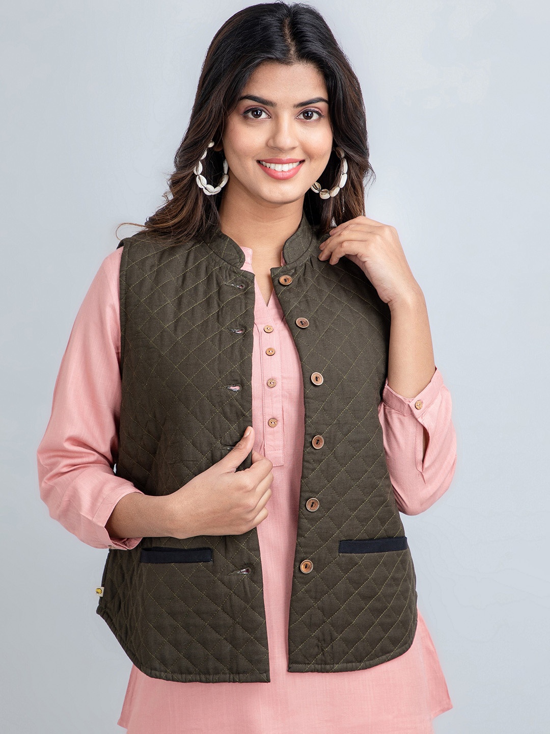 

SUTI Self Design Lightweight Tailored Jacket, Green